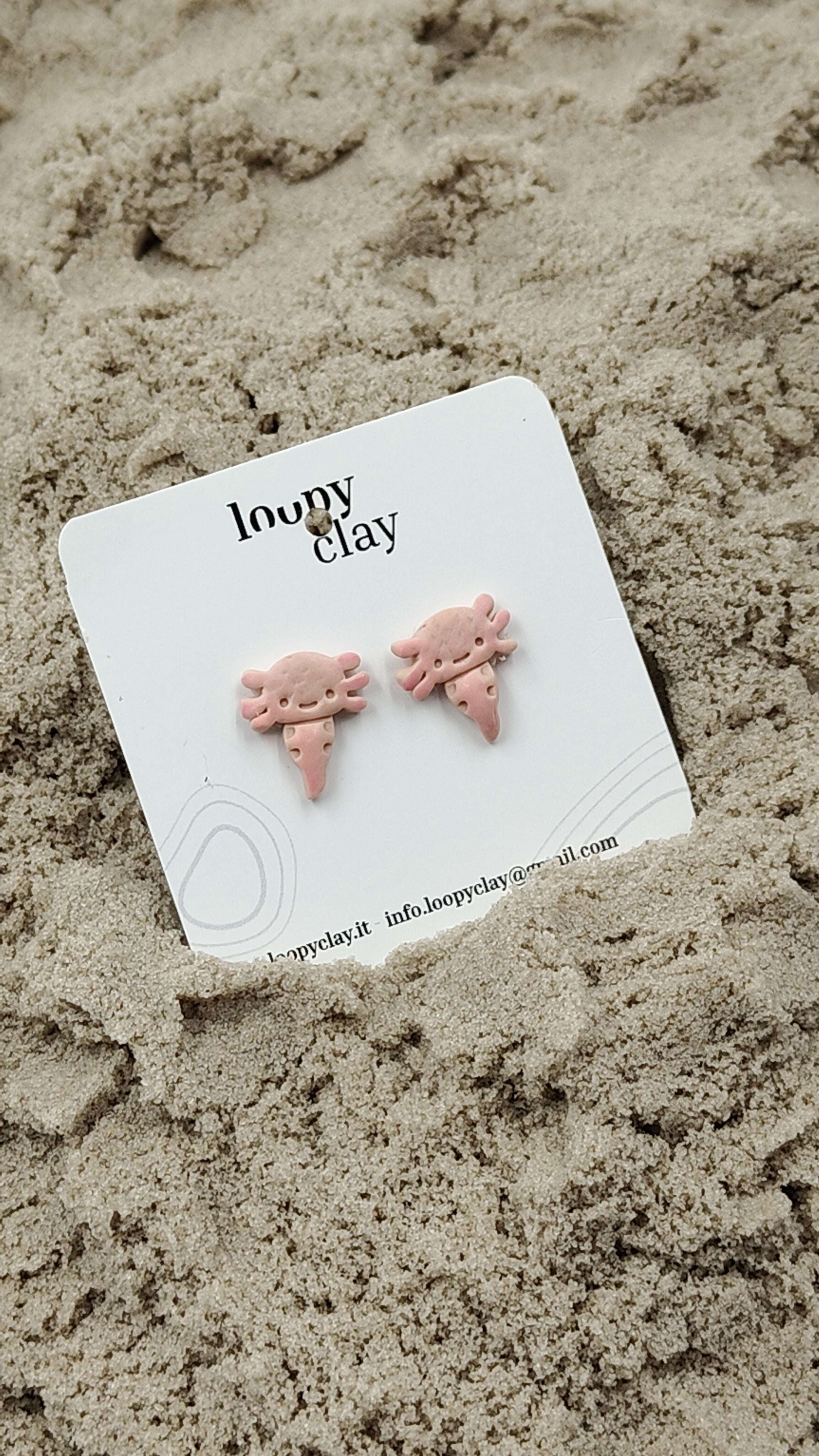 Orecchini Axolotl Mare Artigianali Estate Kawaii