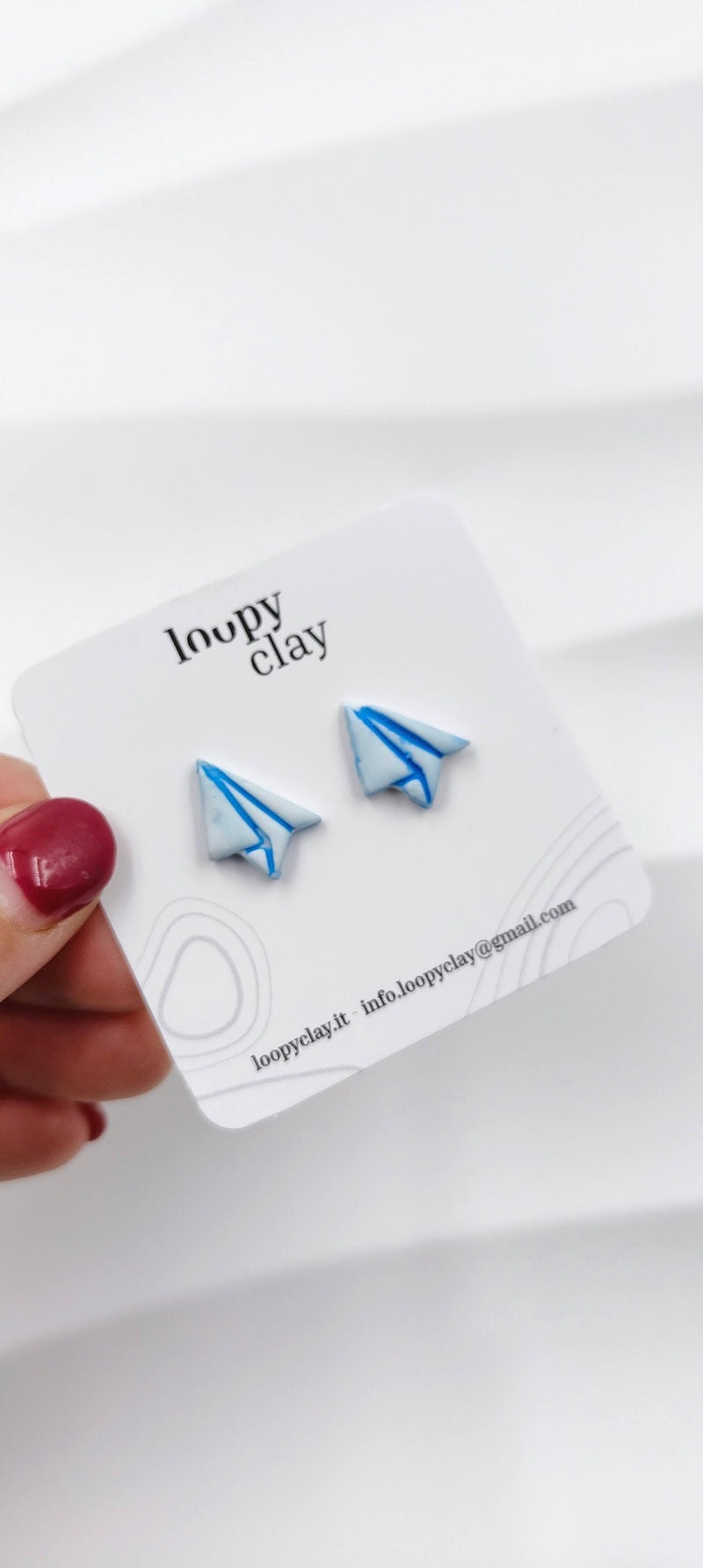 Orecchini Bottone Scuola Forbici Tavolozza Smile Artigianali