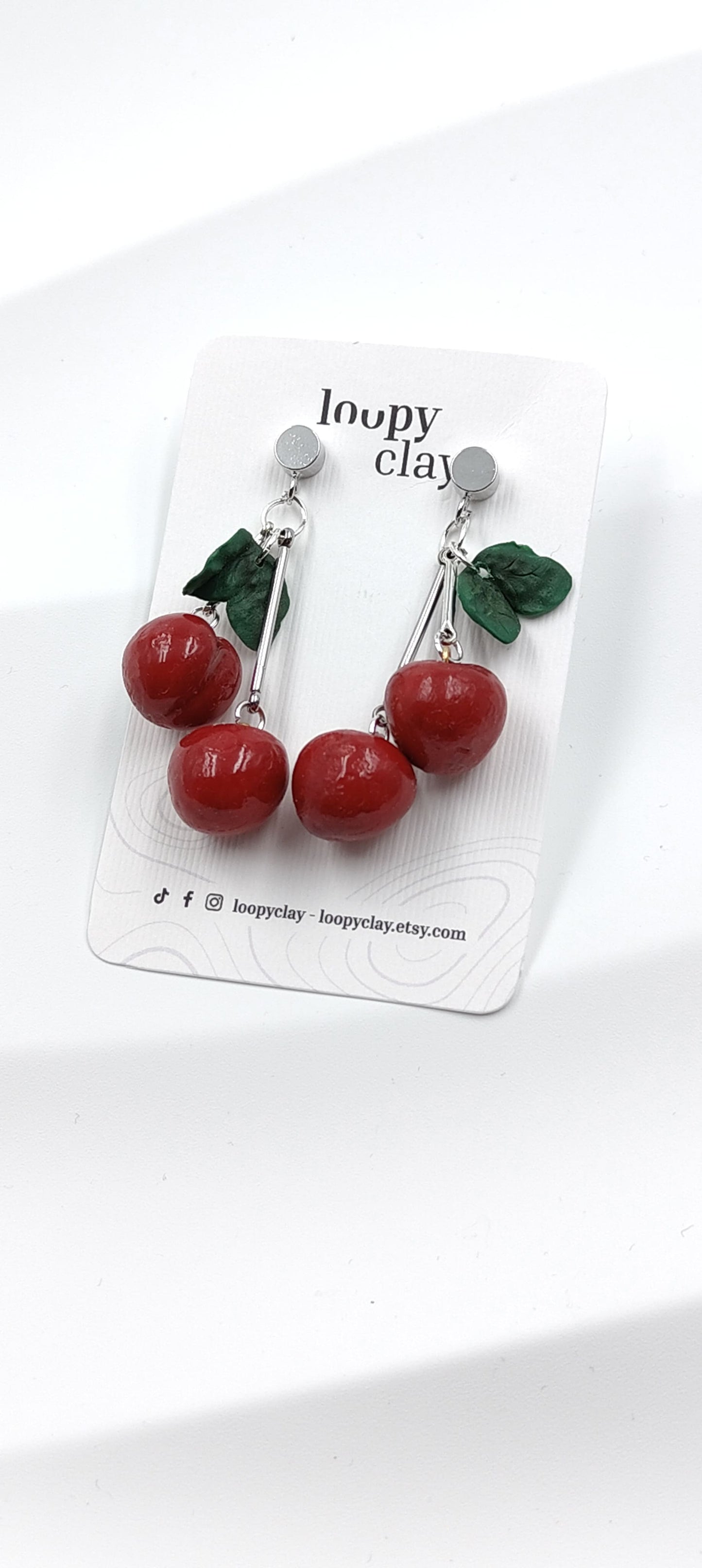 Orecchini Ciliegia Pendente Lungo | Eleganza Fruttata