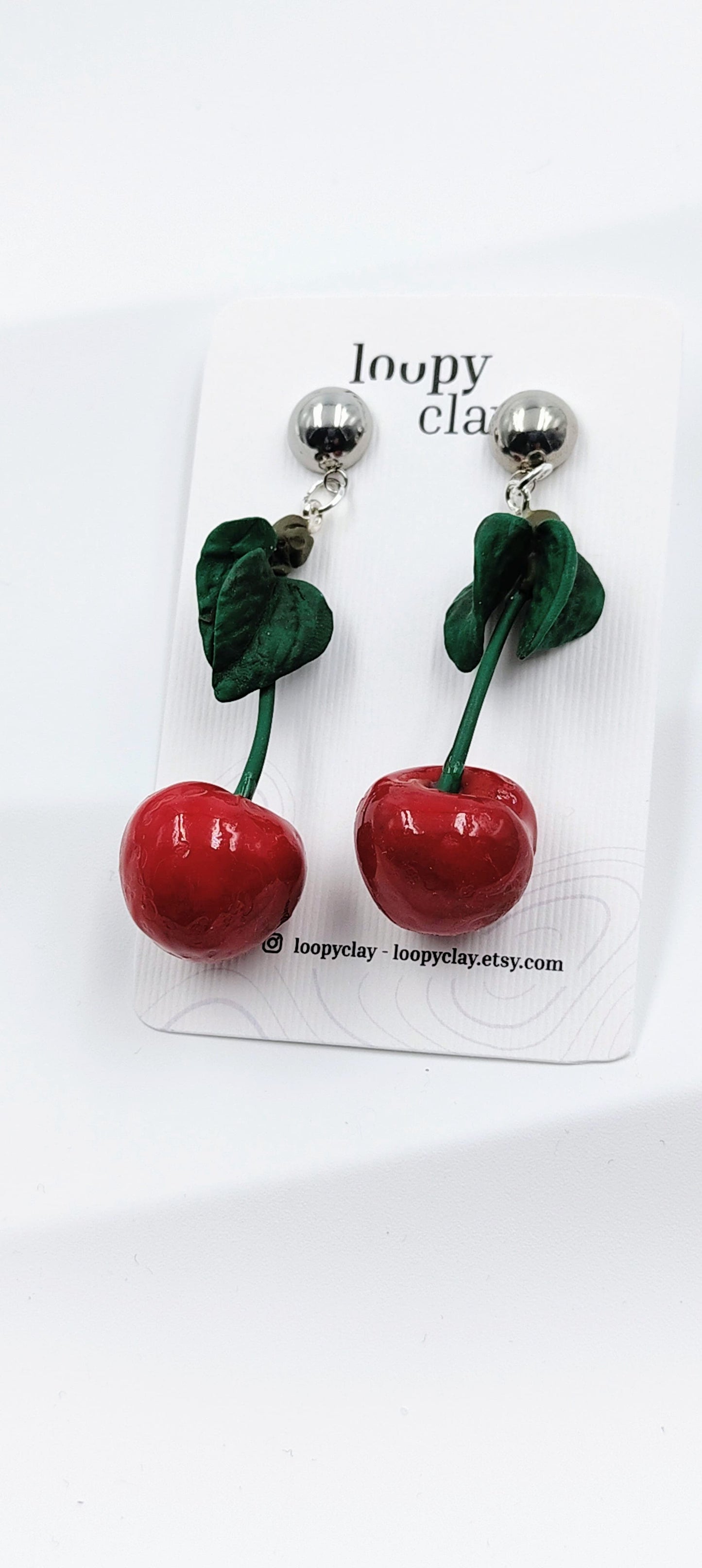 Orecchini Ciliegia Pendente Lungo | Eleganza Fruttata