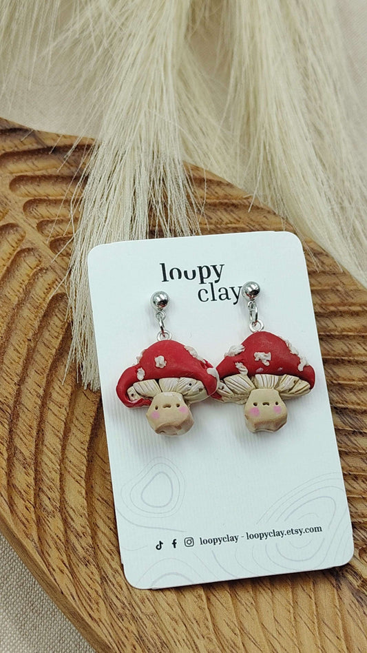 Orecchini Funghetto Anime | Stile Kawaii e Soft