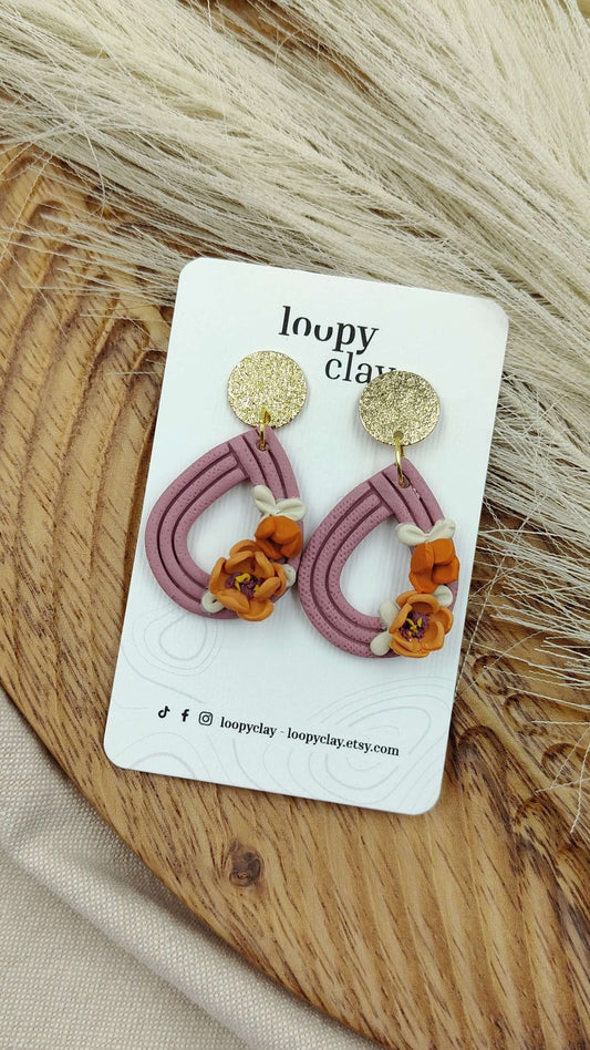 Orecchini Goccia Rosa Cipria | Essenzialità e leggerezza