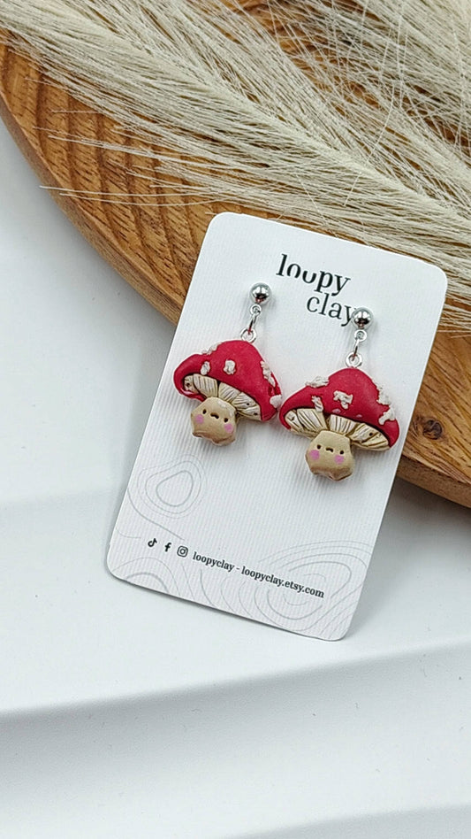 Orecchini Funghetto Anime | Stile Kawaii e Soft