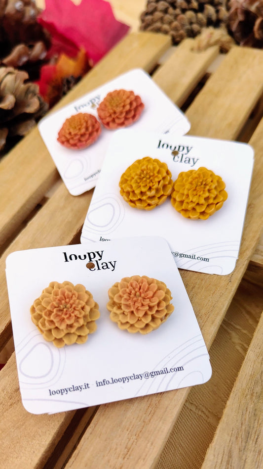 Orecchini a lobo Dalia d'Autunno | Anima speziata