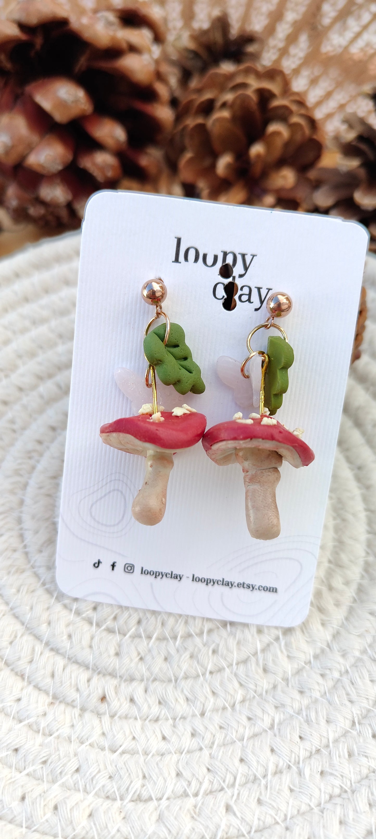 Orecchini Fungo Rosso "Velenoso" | Icona delle Fiabe