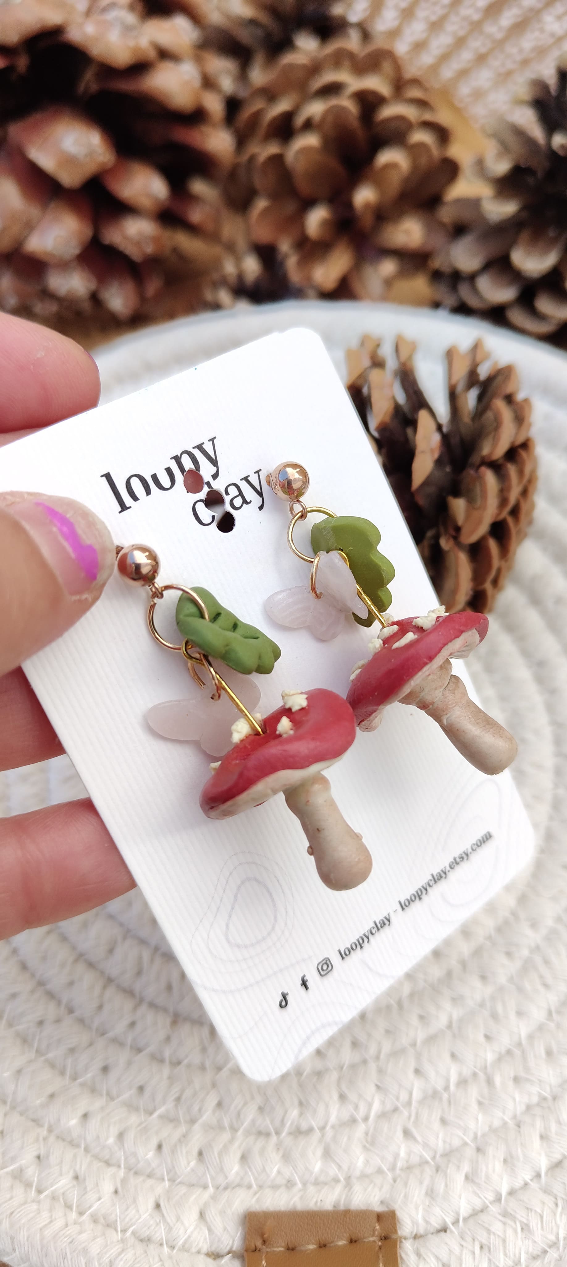 Orecchini Fungo Rosso "Velenoso" | Icona delle Fiabe