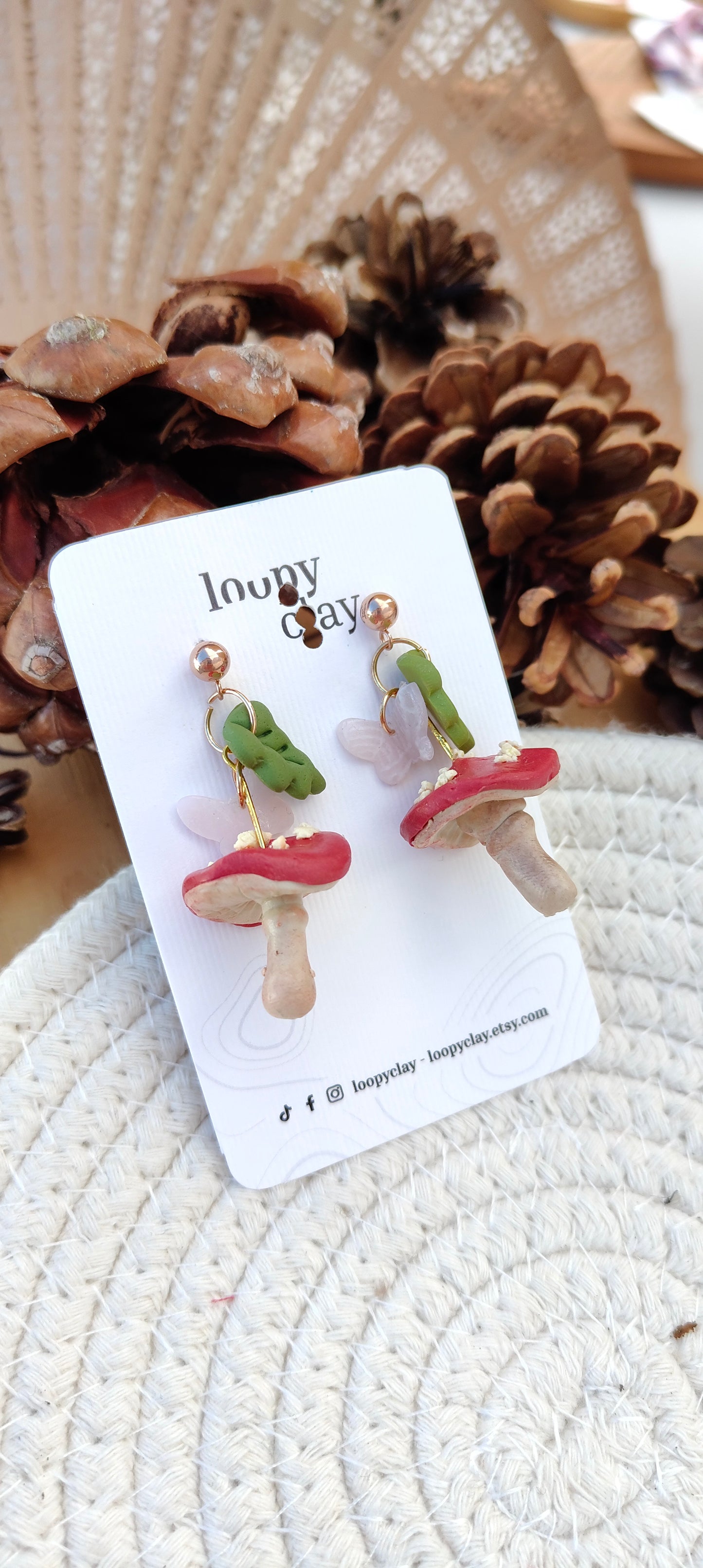 Orecchini Fungo Rosso "Velenoso" | Icona delle Fiabe