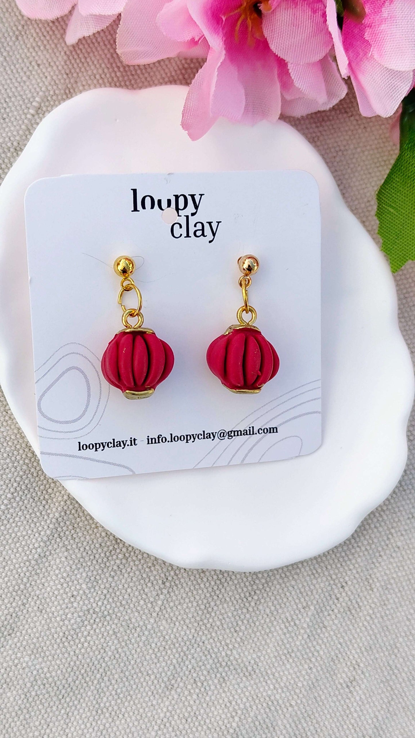 Orecchini "Lanterne di Gion" (Chouchin Rosse) | Collezione I Love Japan