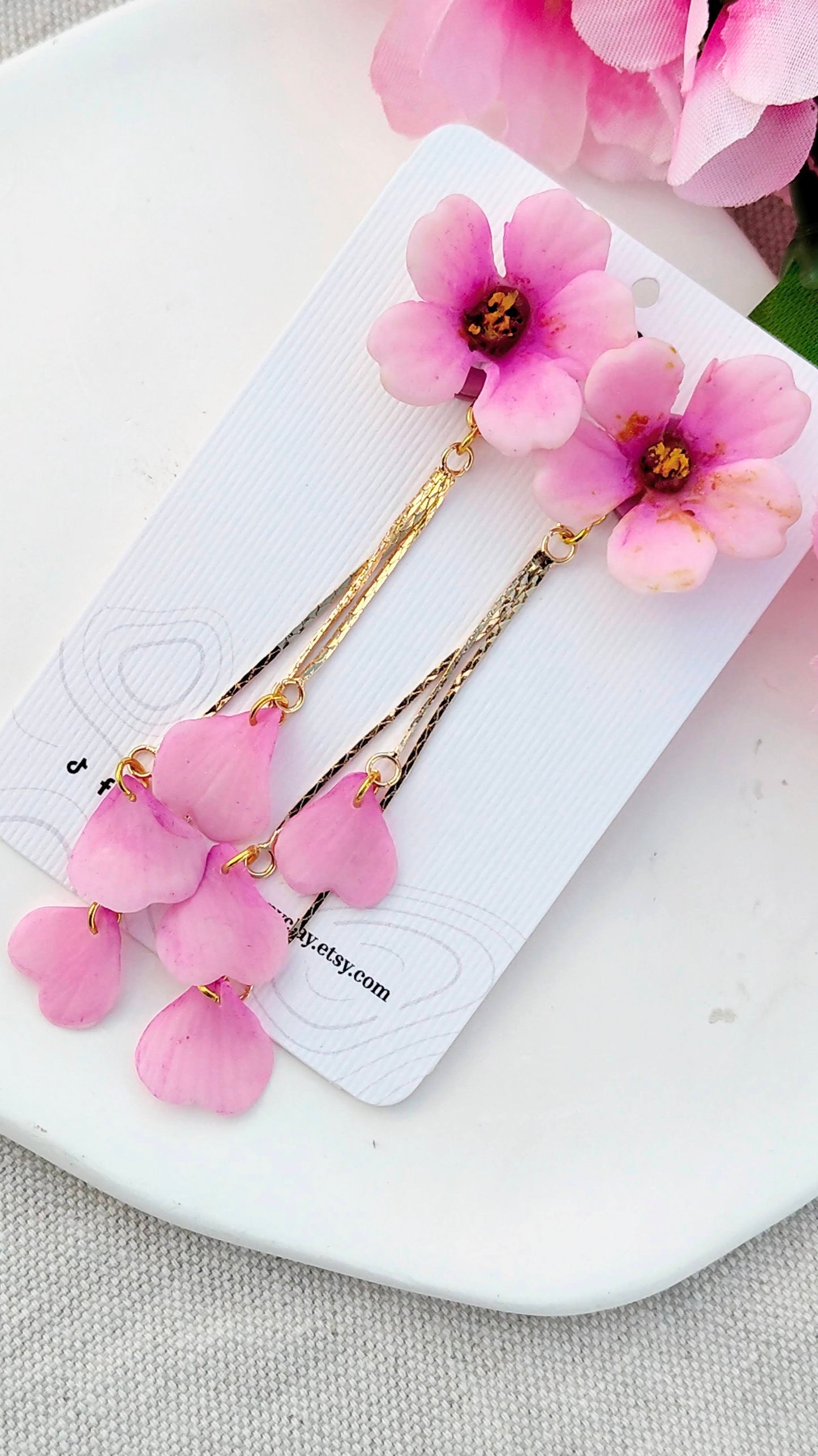 Orecchini Sakura Blossom (Versione Pendente) | Collezione I Love Japan