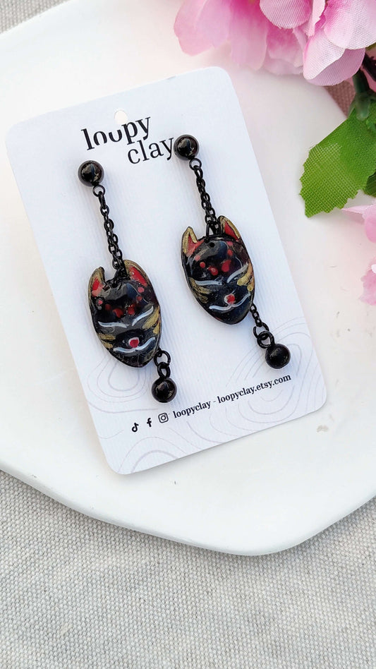 Orecchini Tengu "Red Guardian" | Collezione I Love Japan