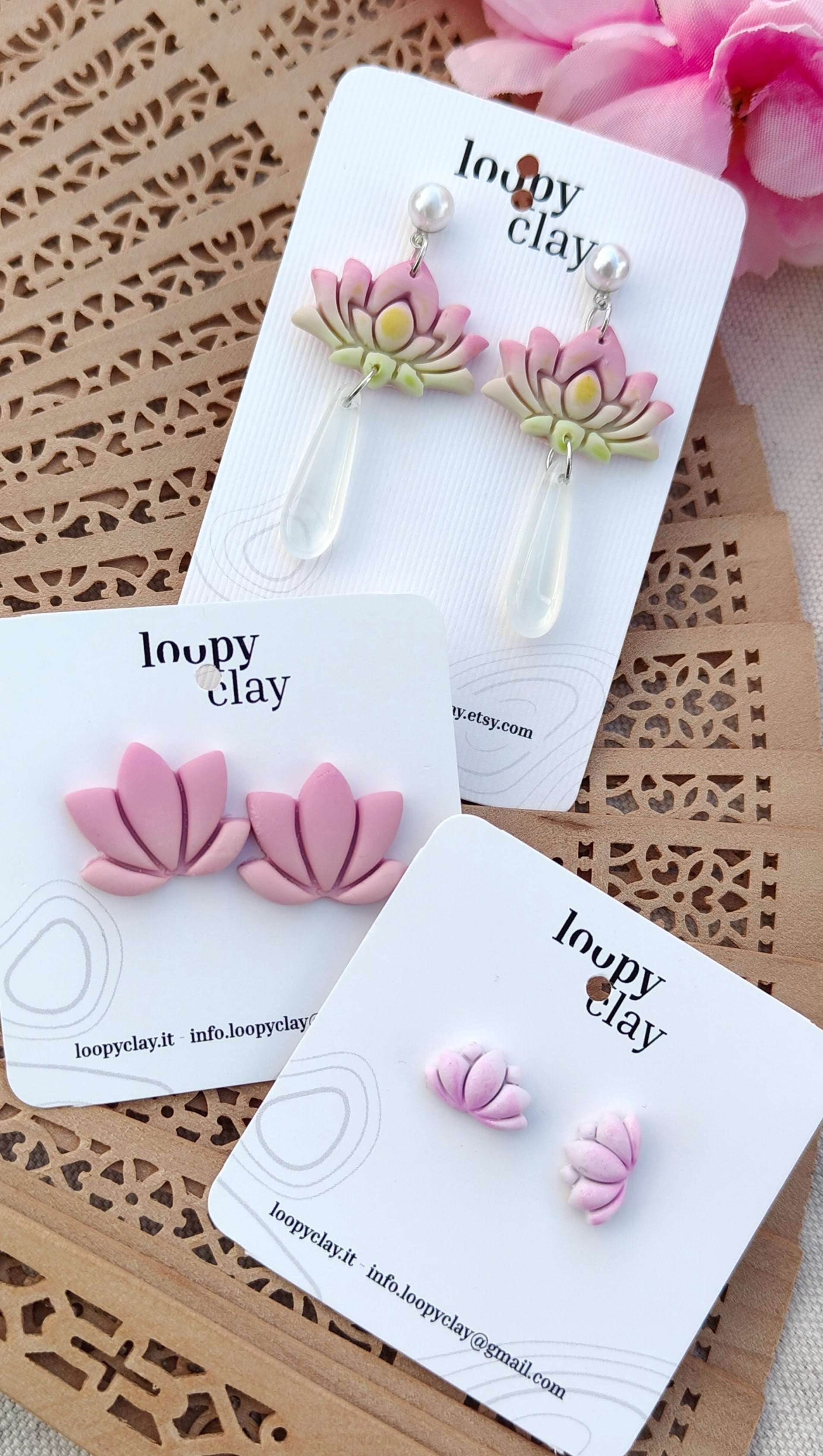 Orecchini Loto "Petali di Seta" | Collezione I Love Japan
