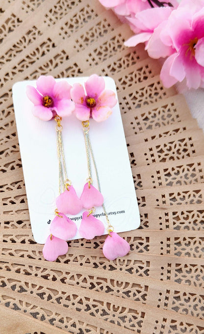 Orecchini Sakura Blossom (Versione Pendente) | Collezione I Love Japan