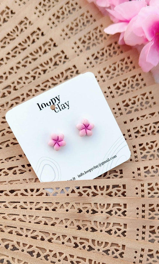 Orecchini Sakura "Punto Luce" (Bottone Singolo) | Collezione I Love Japan