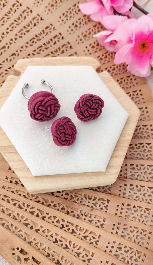 Orecchini a Lobo "Musubi" | Nodi della Fortuna Bordeaux