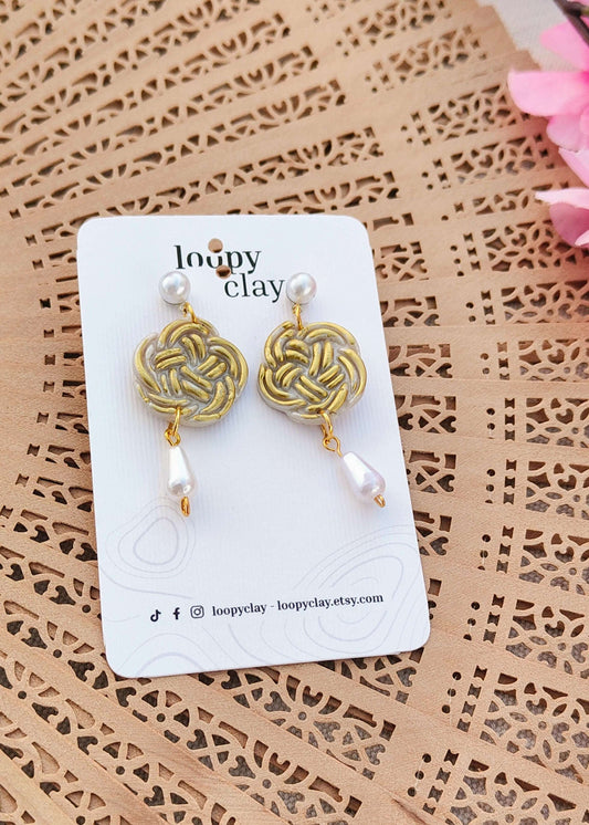 Orecchini Mizuhiki "Pure Pearl" (Argento e Perla) | Collezione I Love Japan