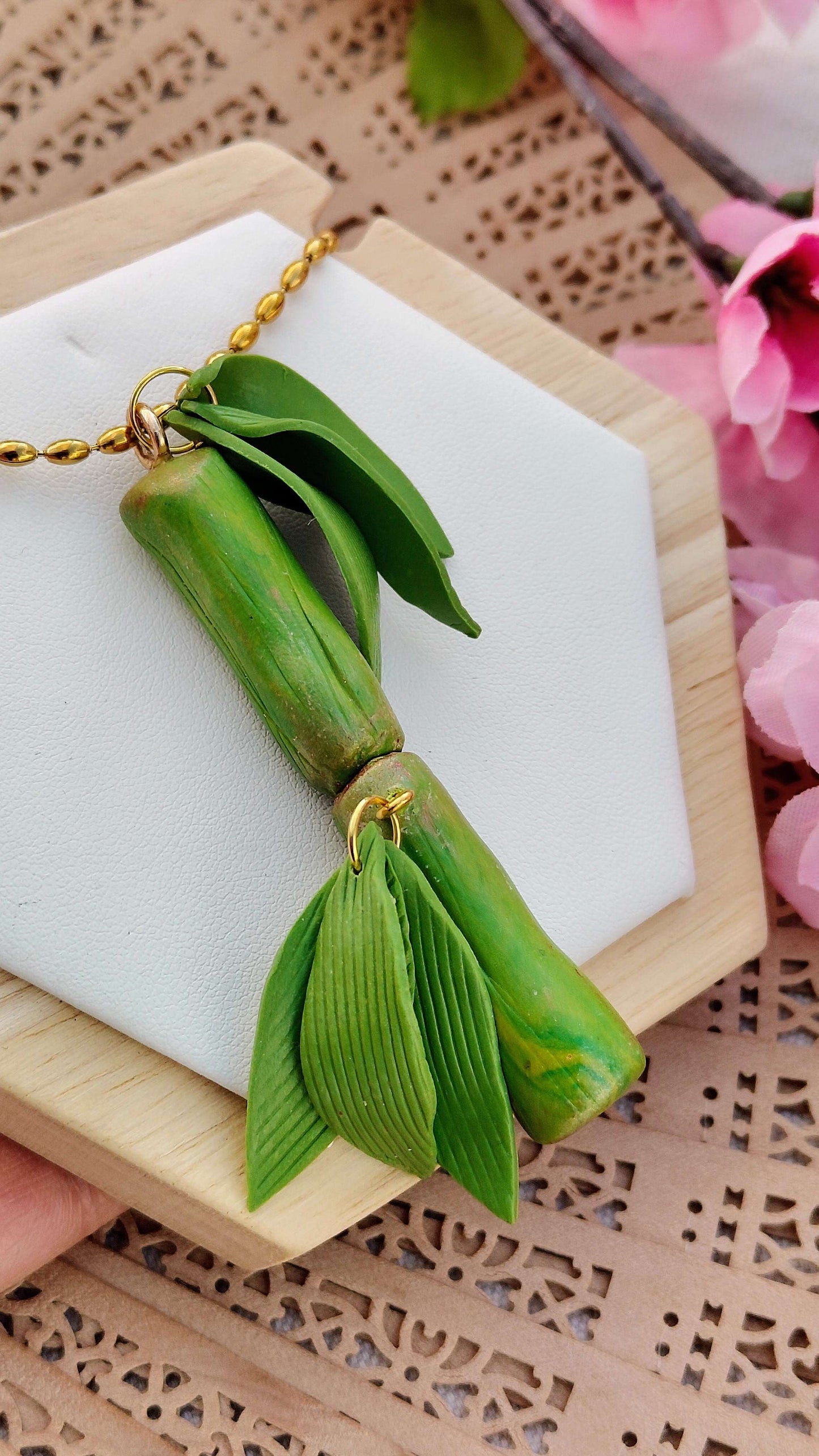 Collana Bamboo Branch Pendant | I Love Japan