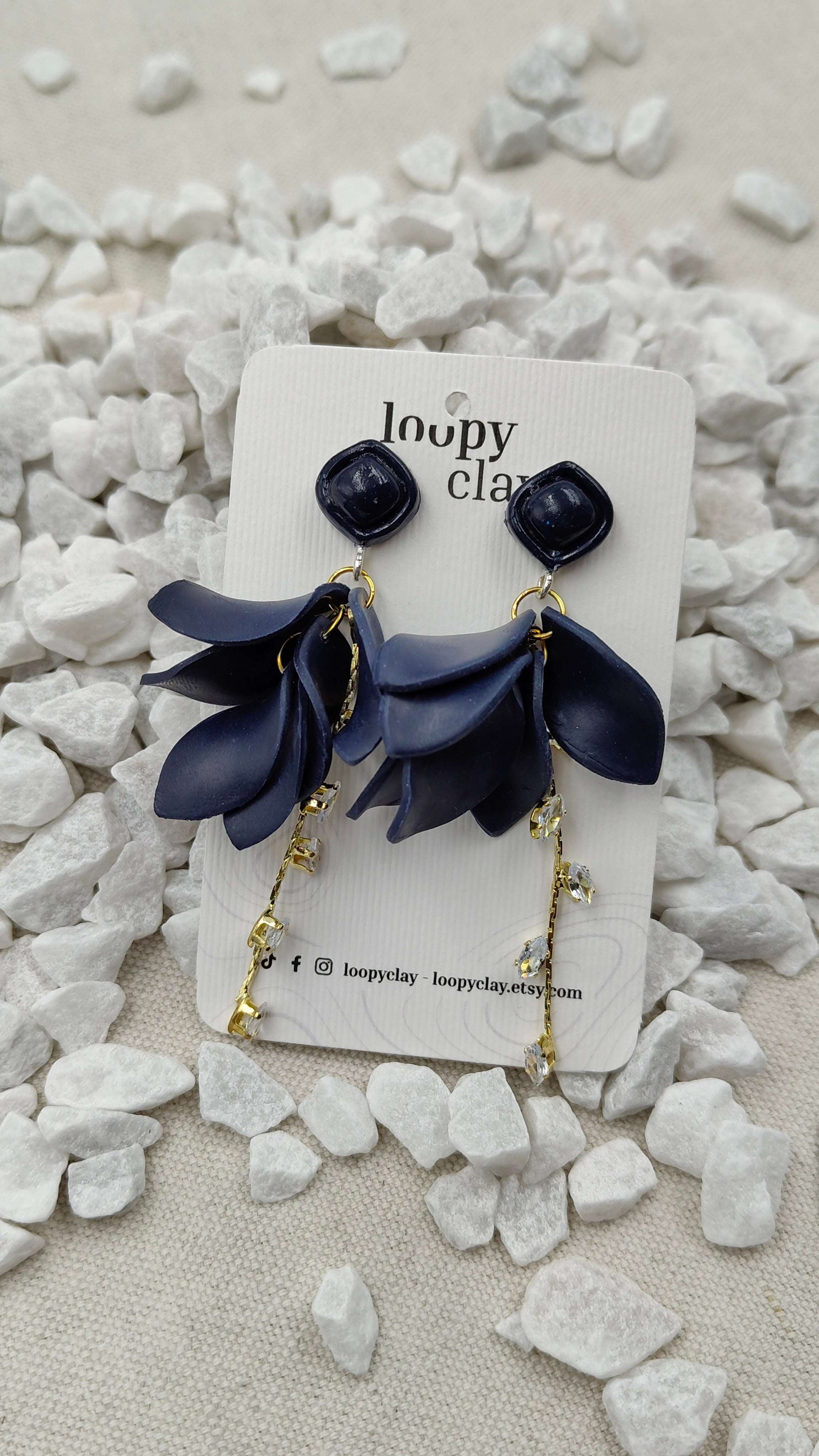 Orecchini "Incanto Stellato" | Blu Notte e Bagliori di Luce