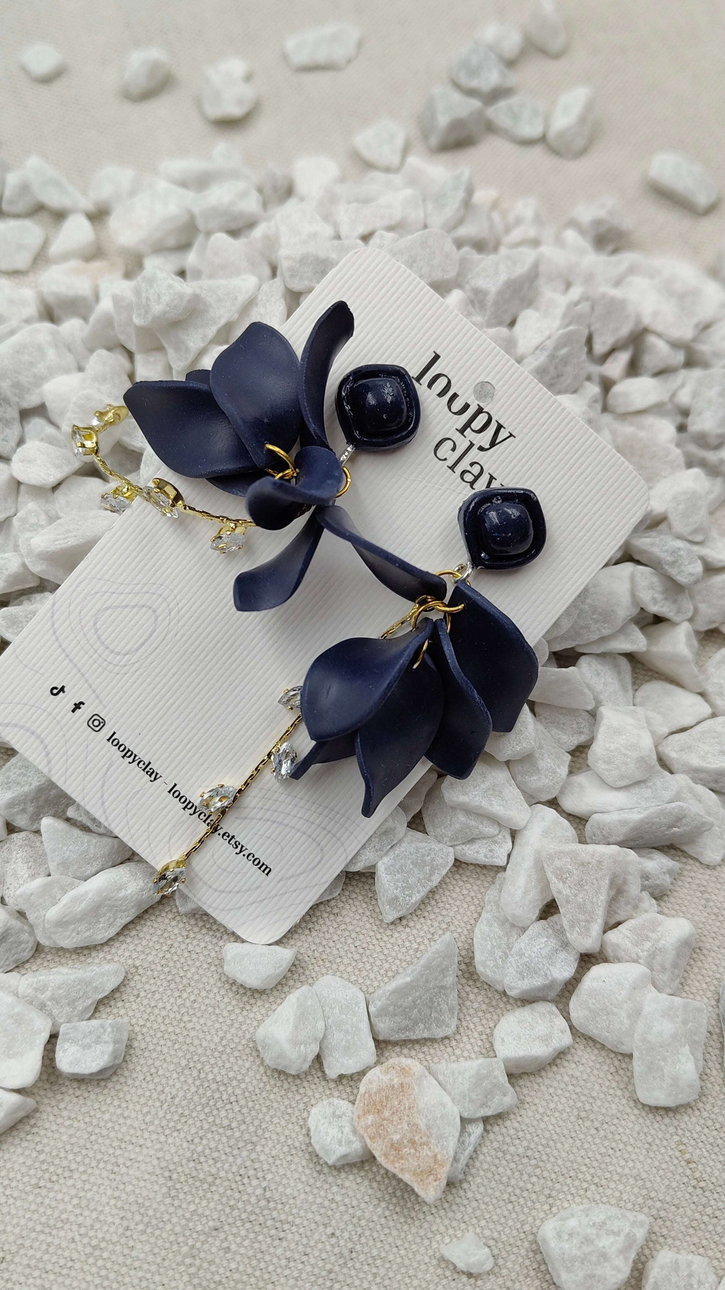 Orecchini "Incanto Stellato" | Blu Notte e Bagliori di Luce