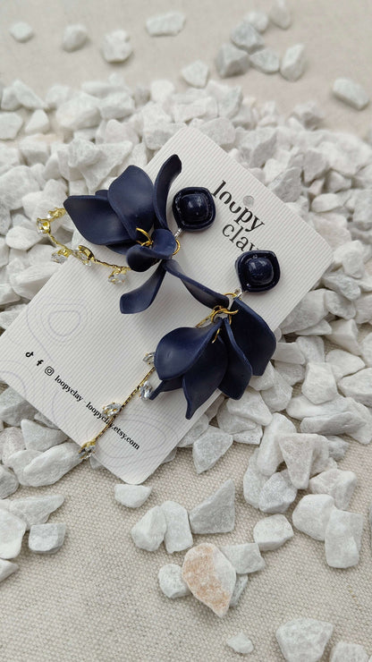 Orecchini "Incanto Stellato" | Blu Notte e Bagliori di Luce