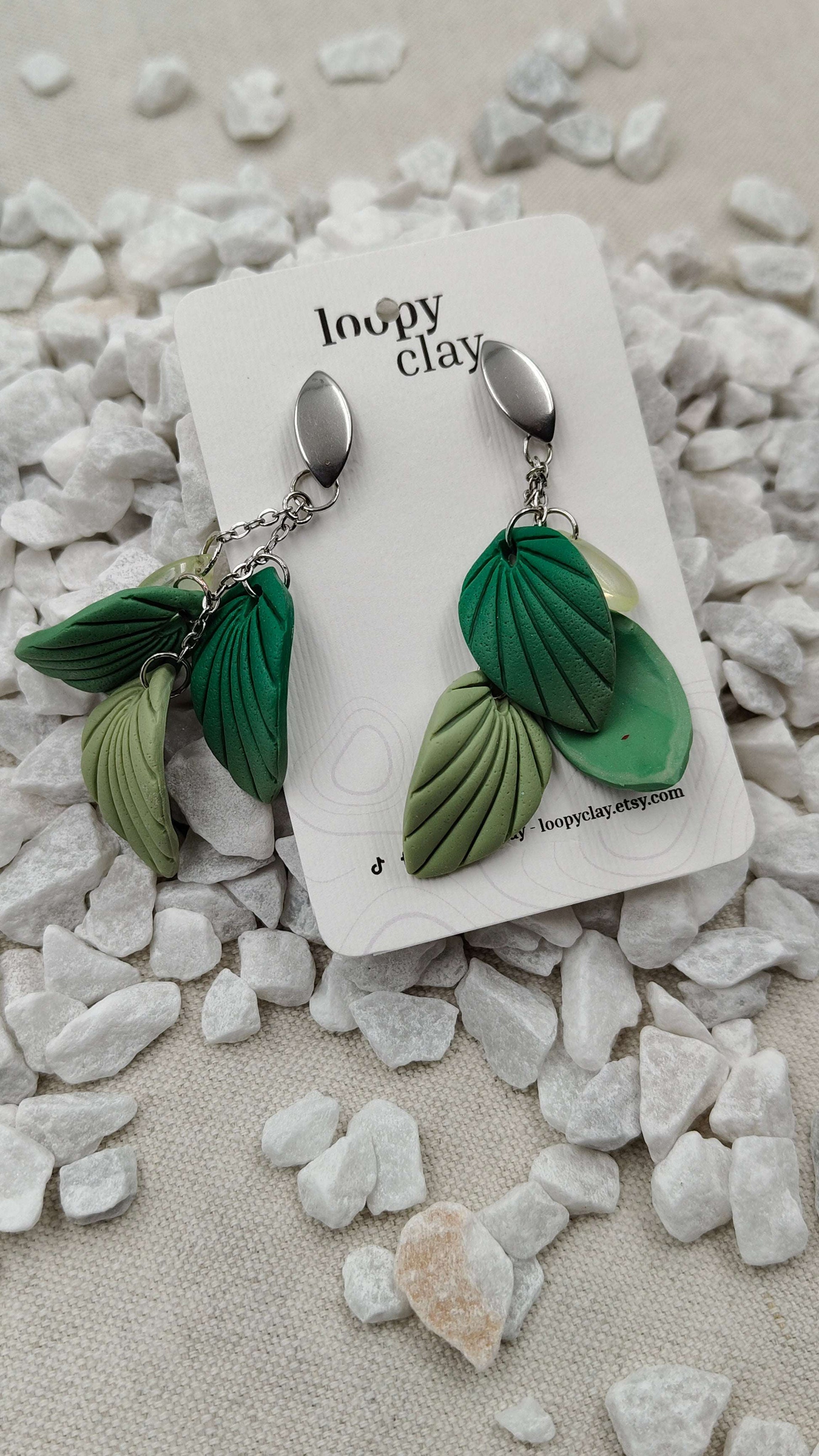 Orecchini "Foglie di Sottobosco" | Texture e Natura