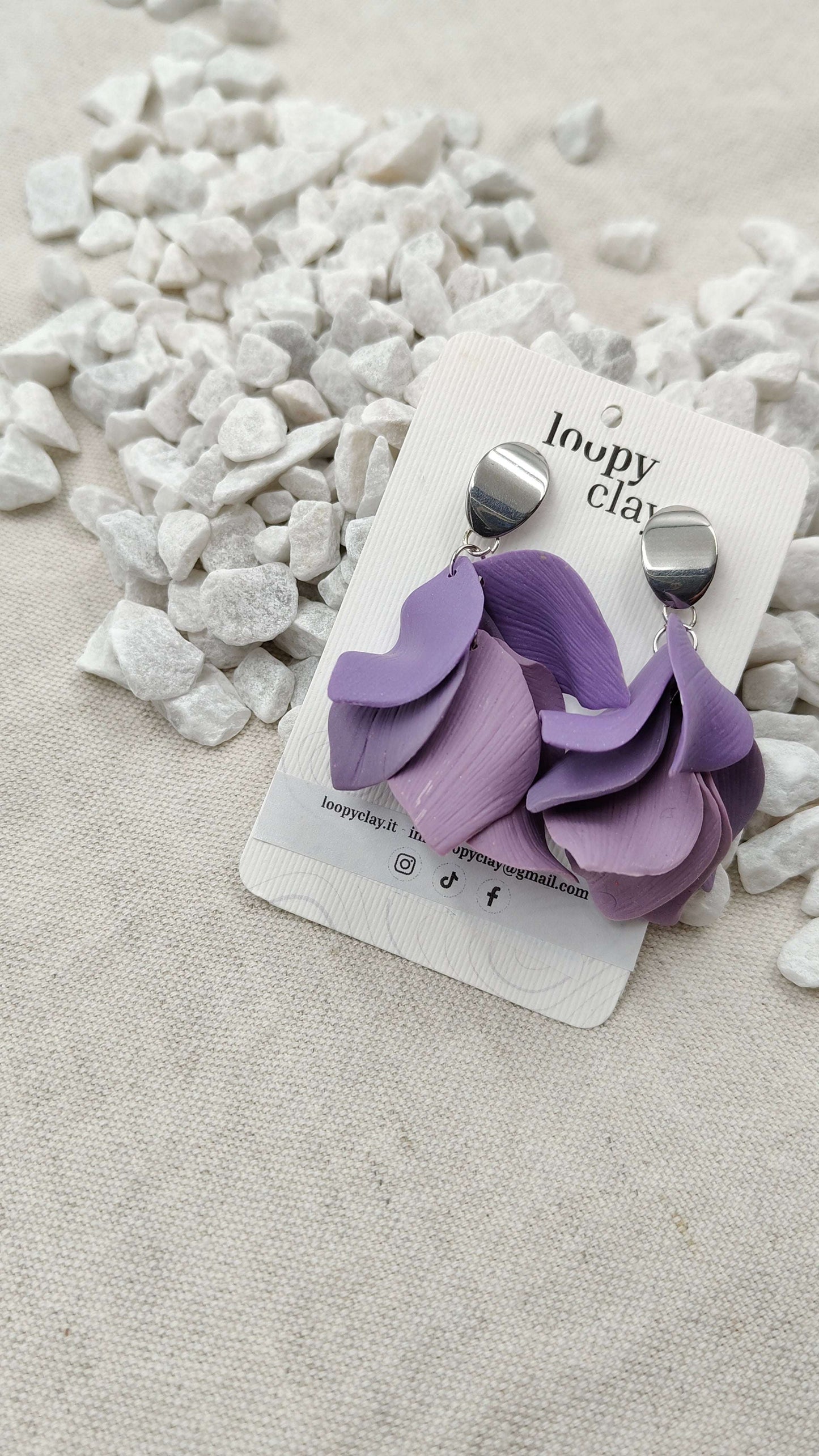 Orecchini "Glicine d'Argento" | Riflessi Freddi e Poetici