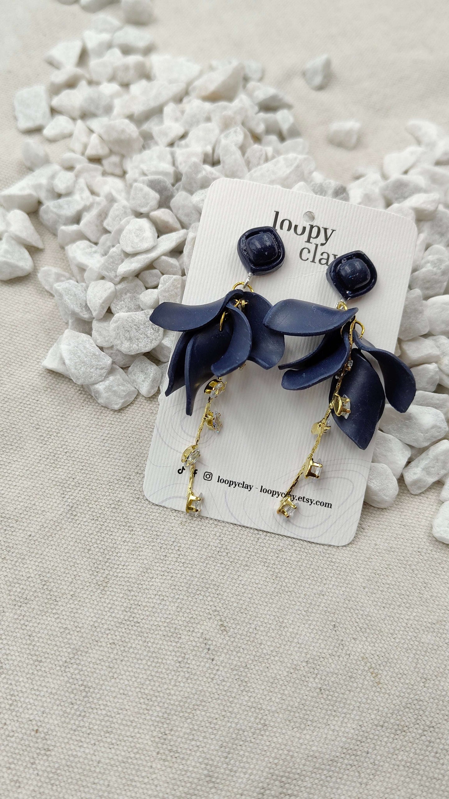 Orecchini "Incanto Stellato" | Blu Notte e Bagliori di Luce