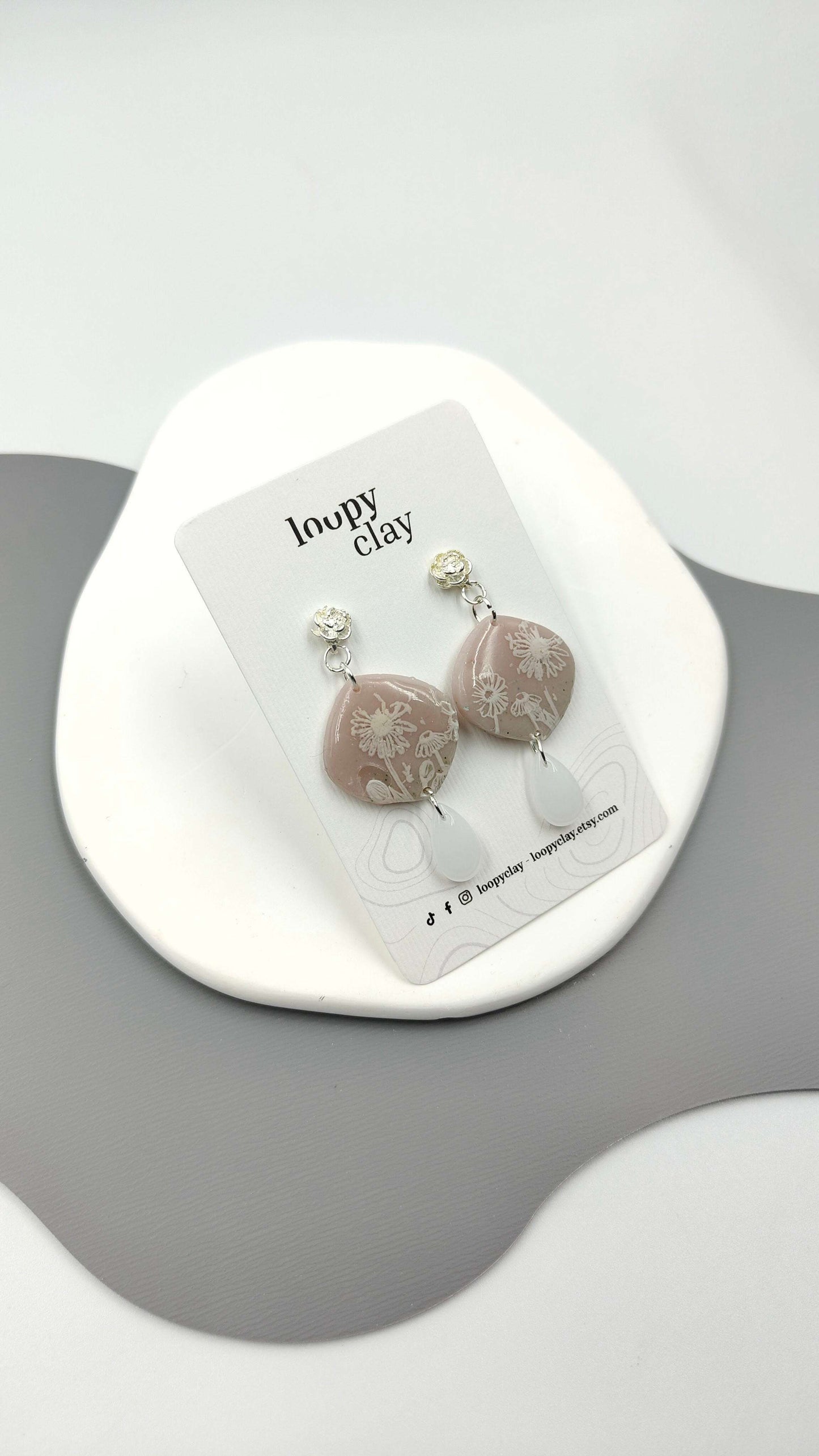 Orecchini Pendenti Artigianali | Natura Sognante Rosa Antico