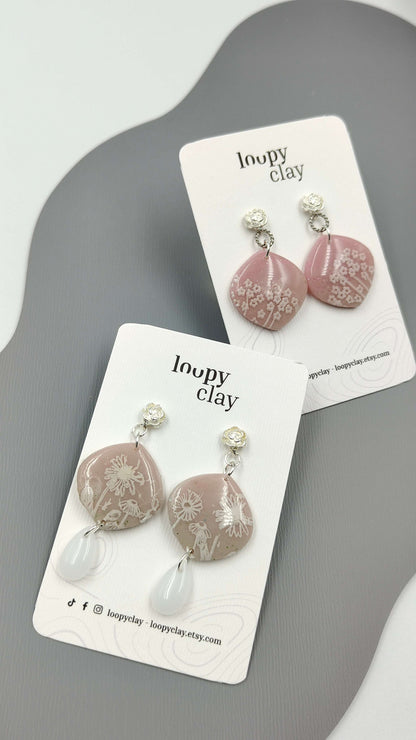 Orecchini Pendenti Artigianali | Natura Sognante Rosa Antico