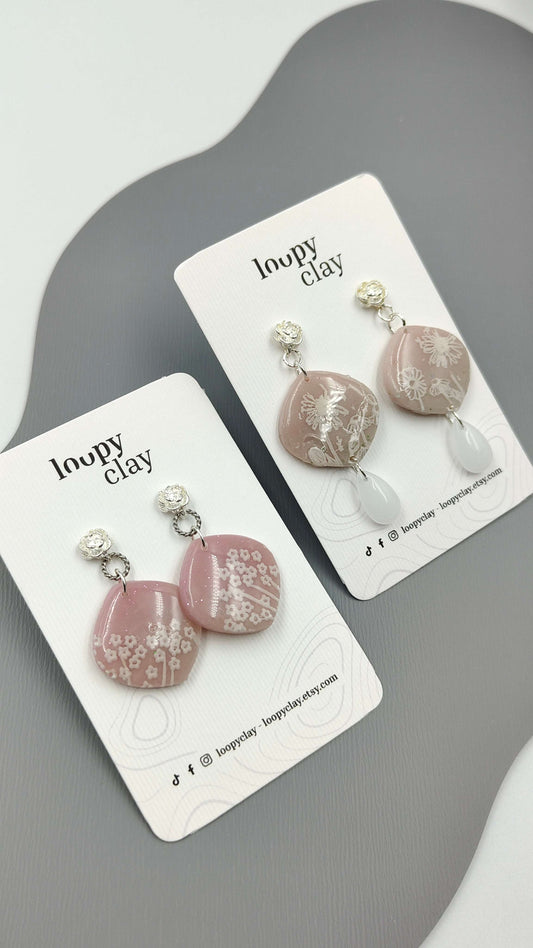 Orecchini Pendenti Artigianali | Natura Sognante Rosa Antico