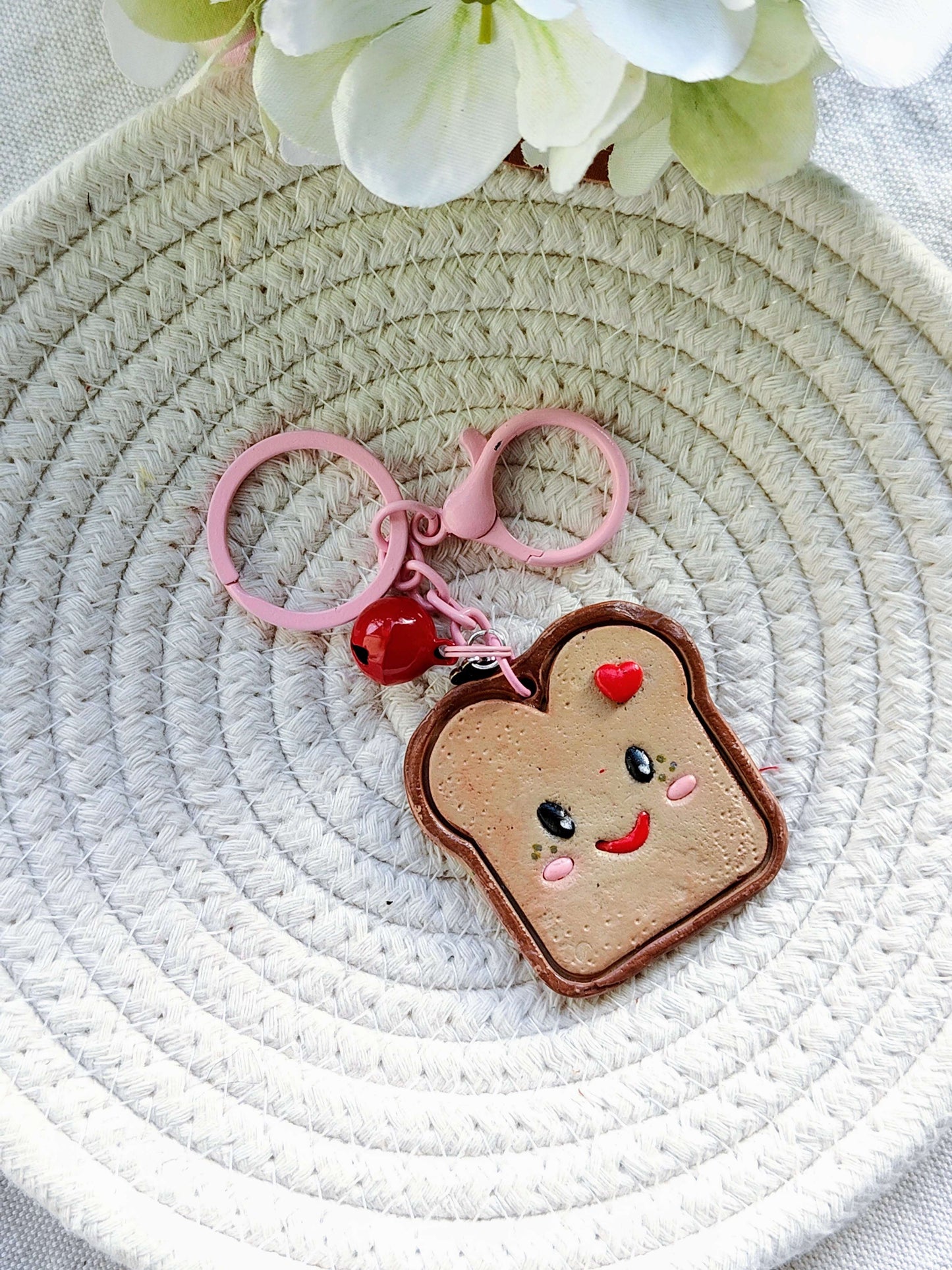 Collezione Kawaii | Portachiavi Toast Sorridente