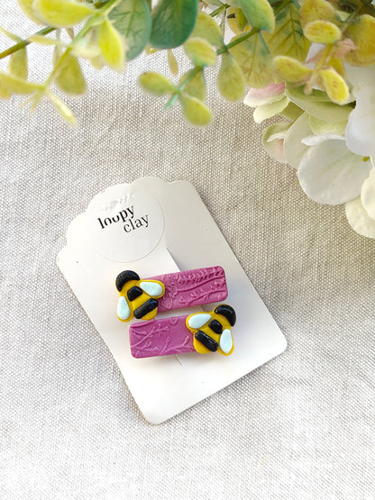 Collezione Primavera | Fermagli capelli artigianali con api