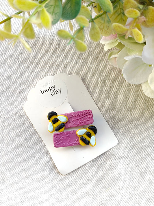 Collezione Primavera | Fermagli capelli artigianali con api