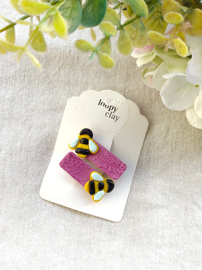 Collezione Primavera | Fermagli capelli artigianali con api