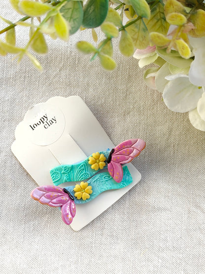 Collezione Primavera | Fermagli capelli artigianali farfalle e fiori