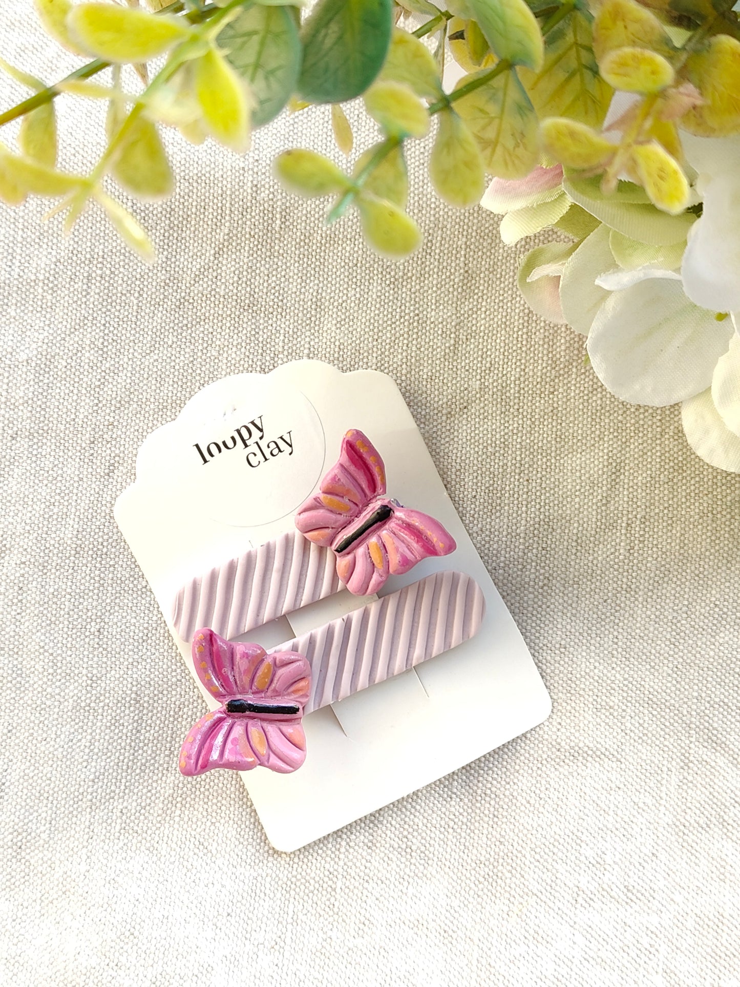 Collezione Primavera | Fermagli capelli artigianali farfalle lilla