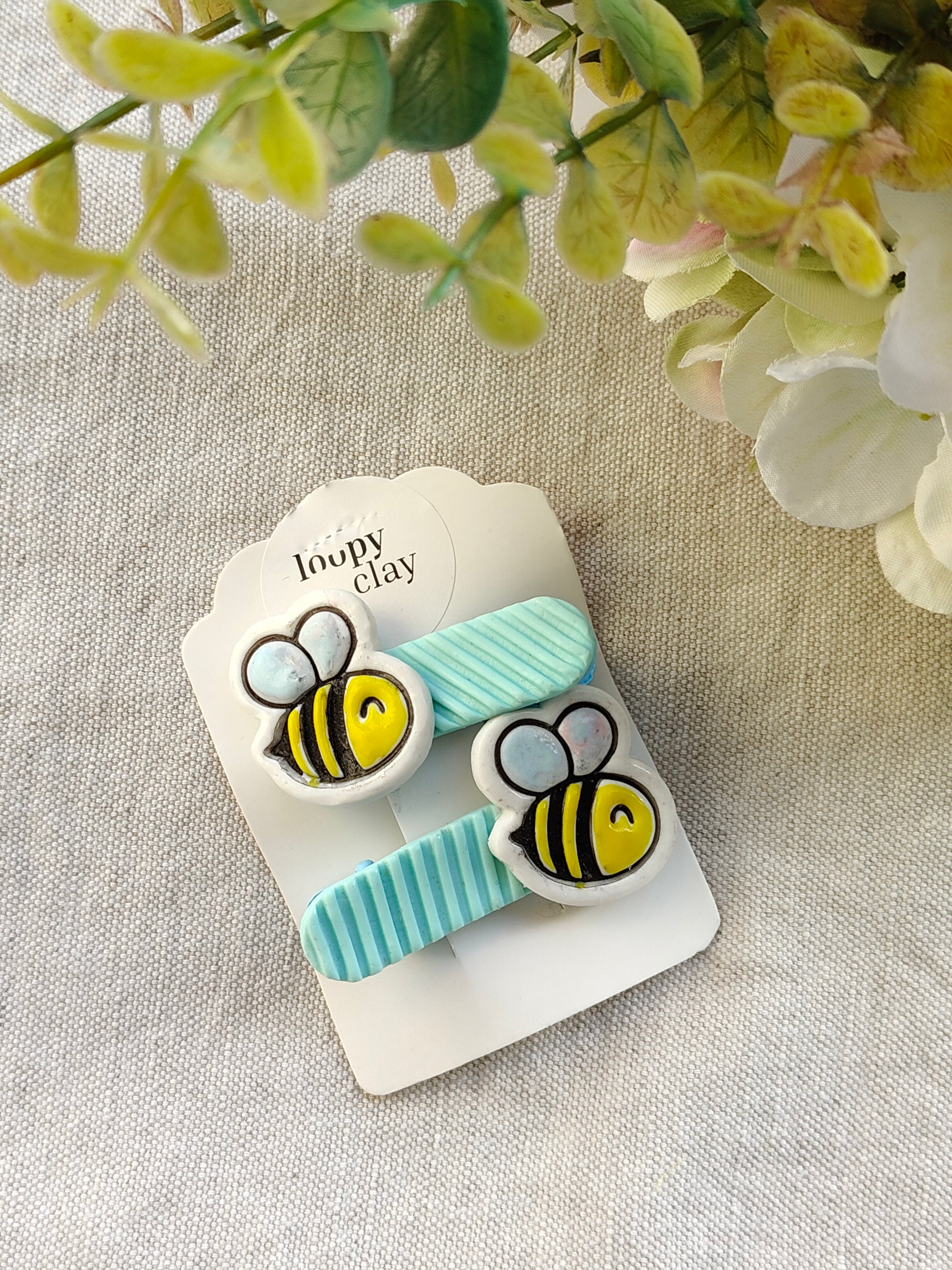 Collezione Primavera | Fermagli capelli artigianali api kawaii