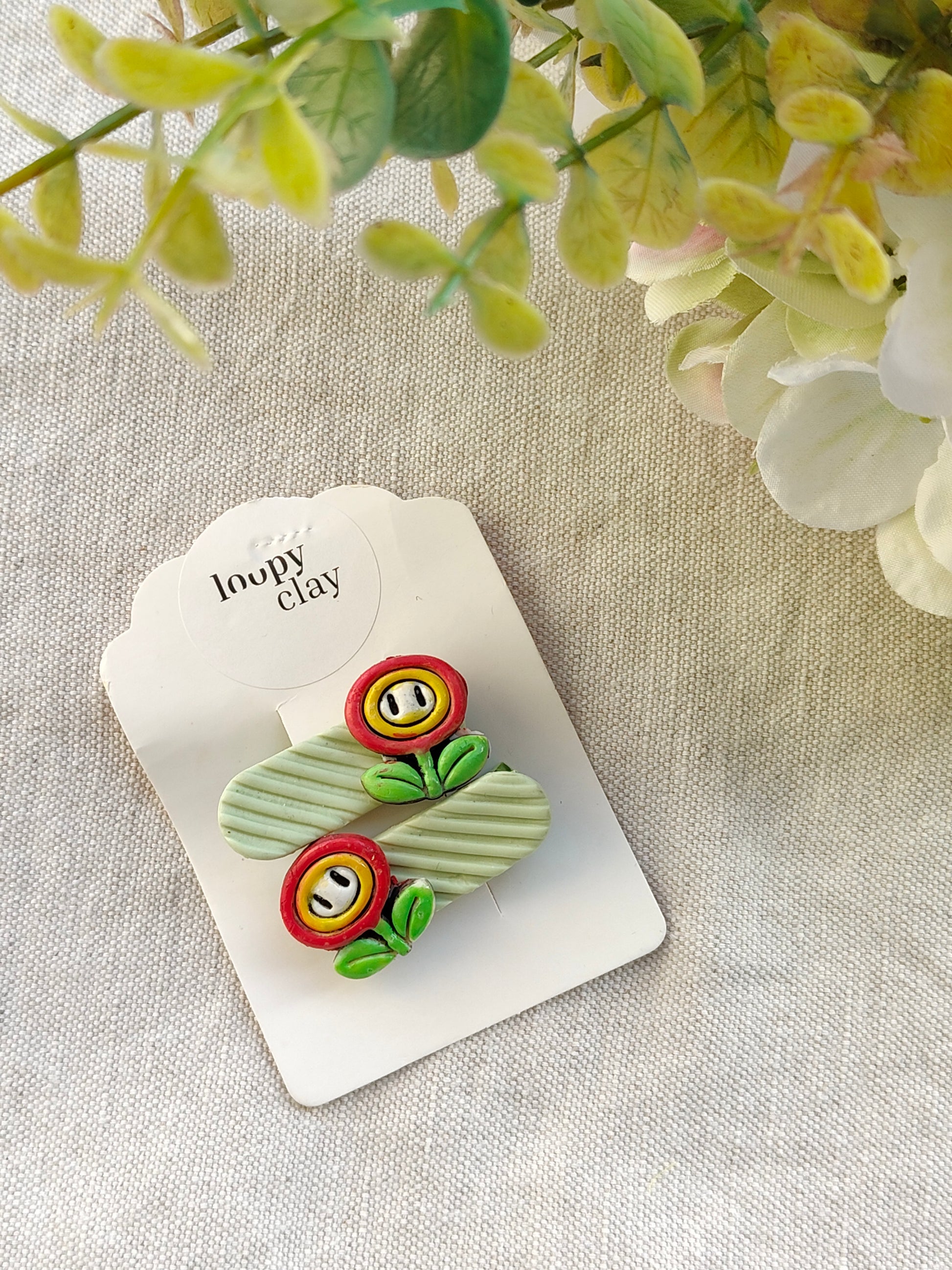 Collezione Gamer | Fermagli capelli artigianali ispirati a Super Mario