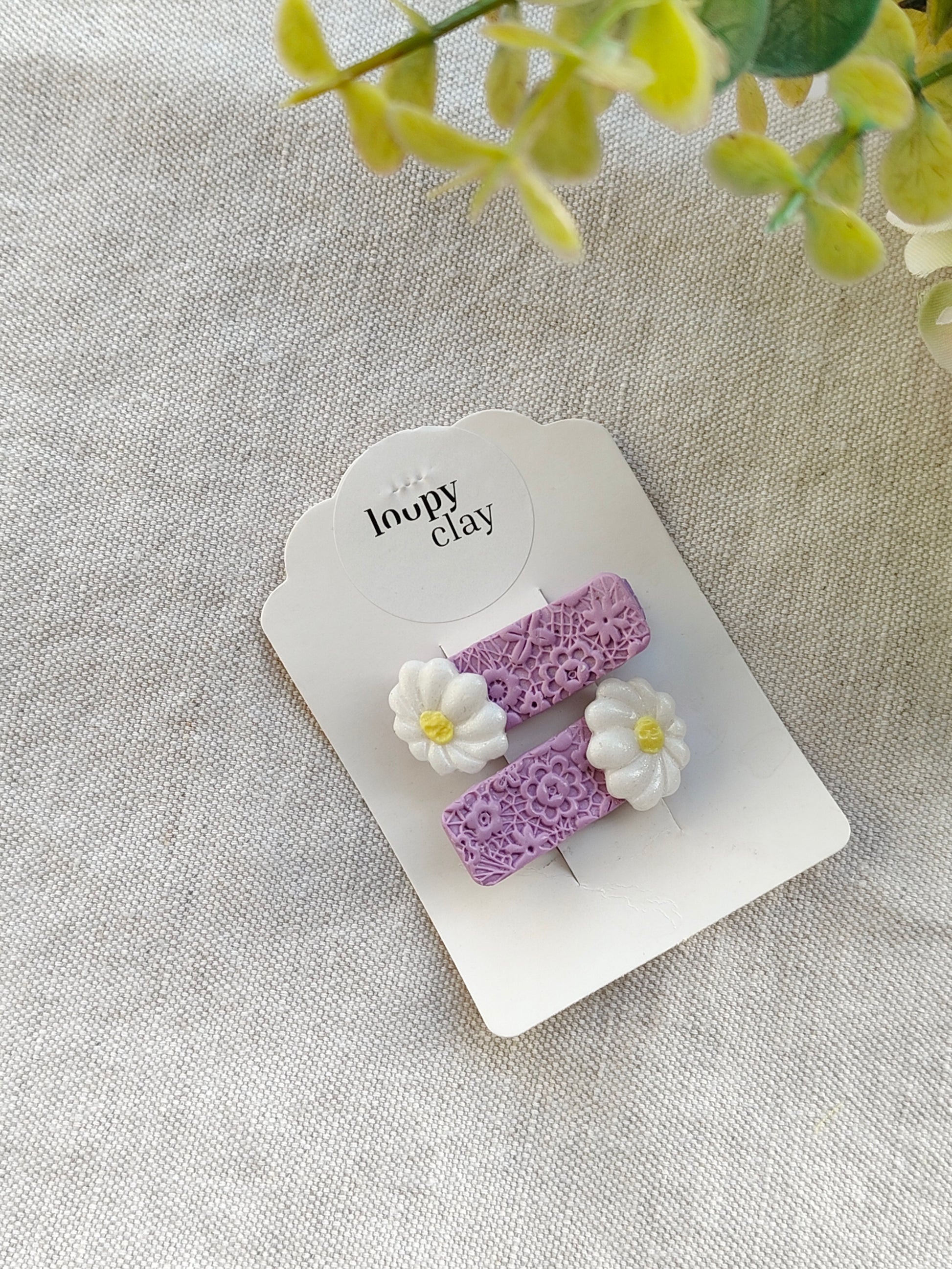 Collezione Primavera | Fermagli capelli artigianali Margherite e Pizzo