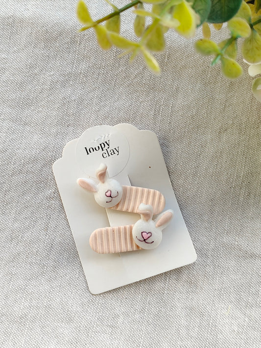 Collezione Primavera | Fermagli capelli artigianali Coniglietti Soft