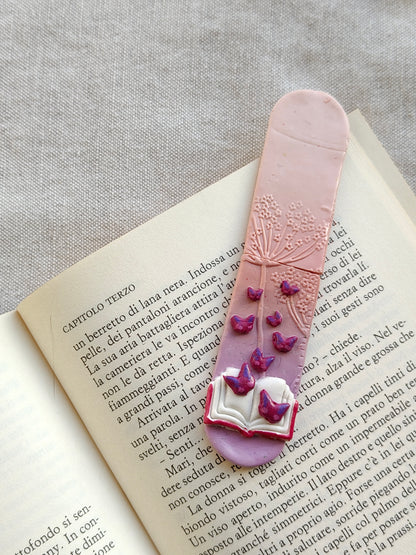 Collezione Primavera | Segnalibro Calamitato "Libro e Farfalle sognanti"