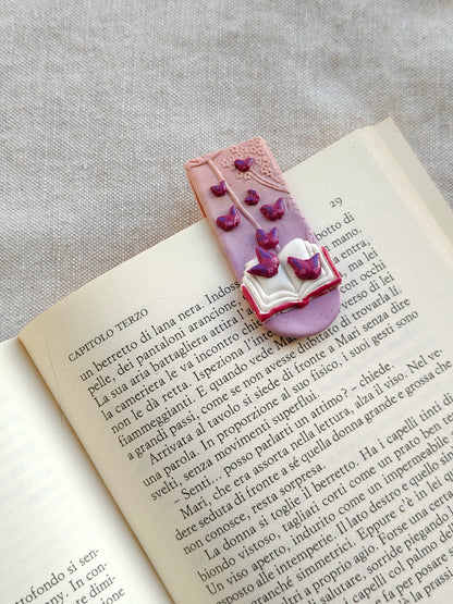 Collezione Primavera | Segnalibro Calamitato "Libro e Farfalle sognanti"