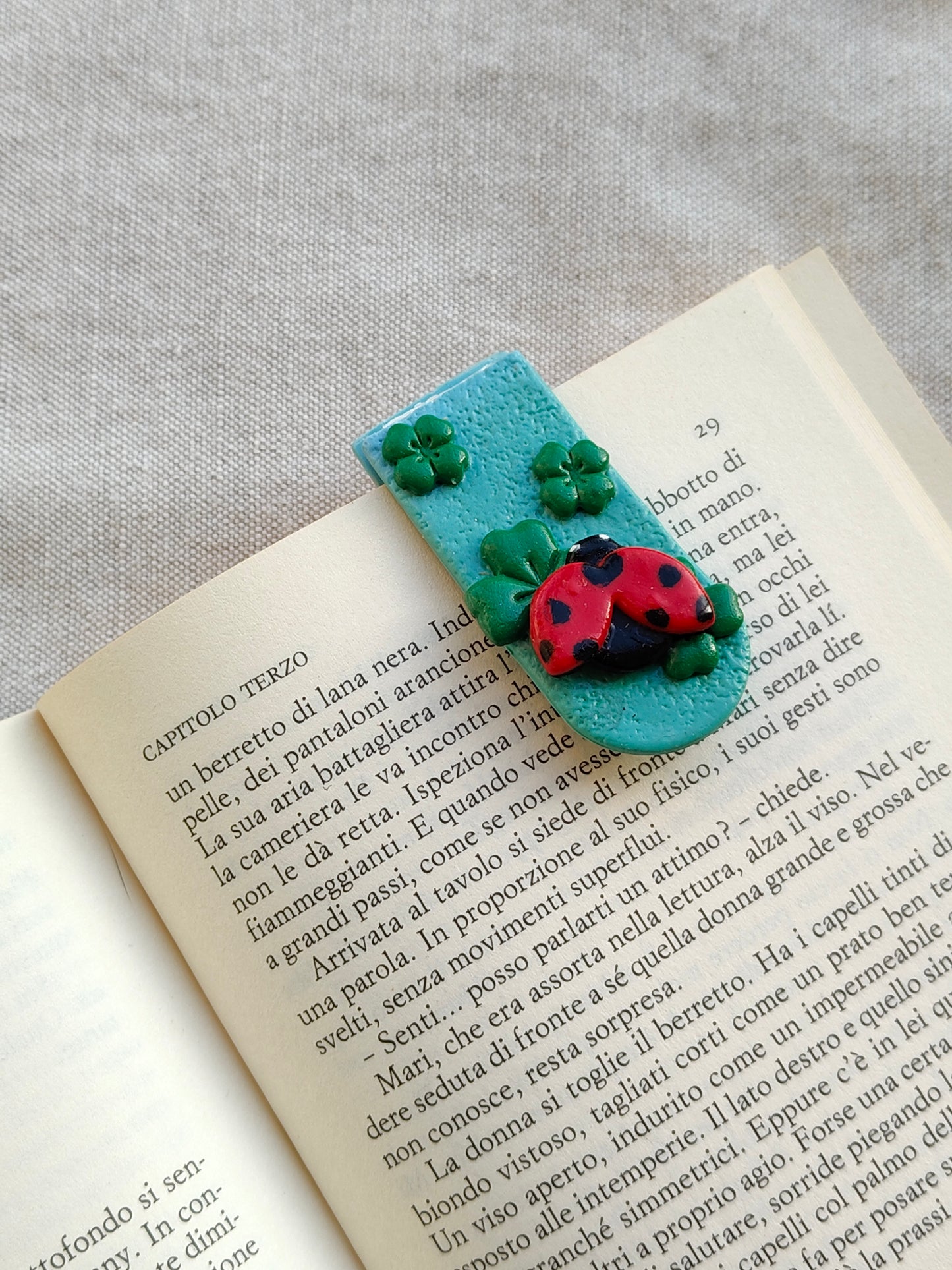 Collezione Primavera | Segnalibro Calamitato "Coccinella Portafortuna"