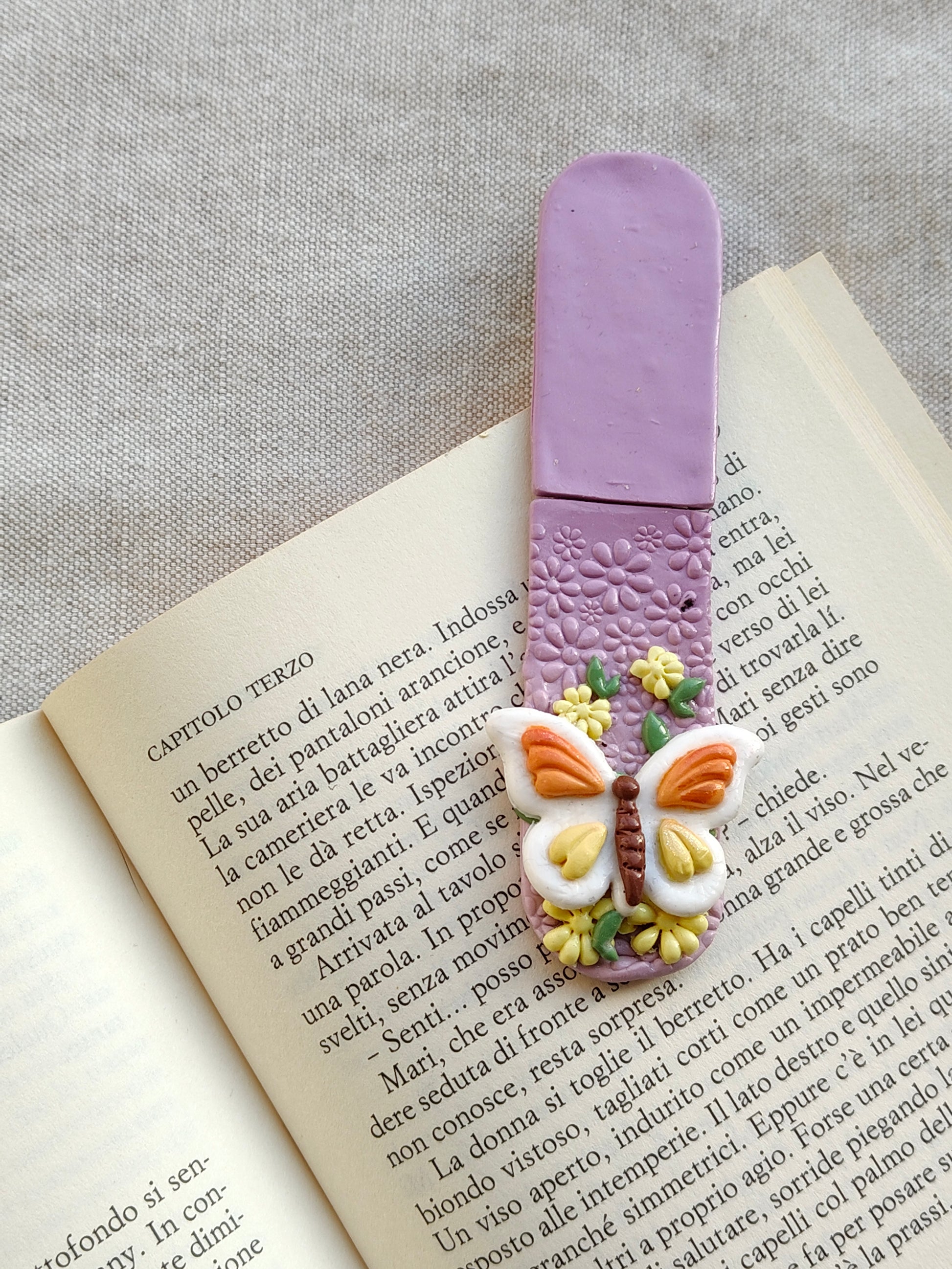 Collezione Primavera | Segnalibro Calamitato "Farfalla Aurora"