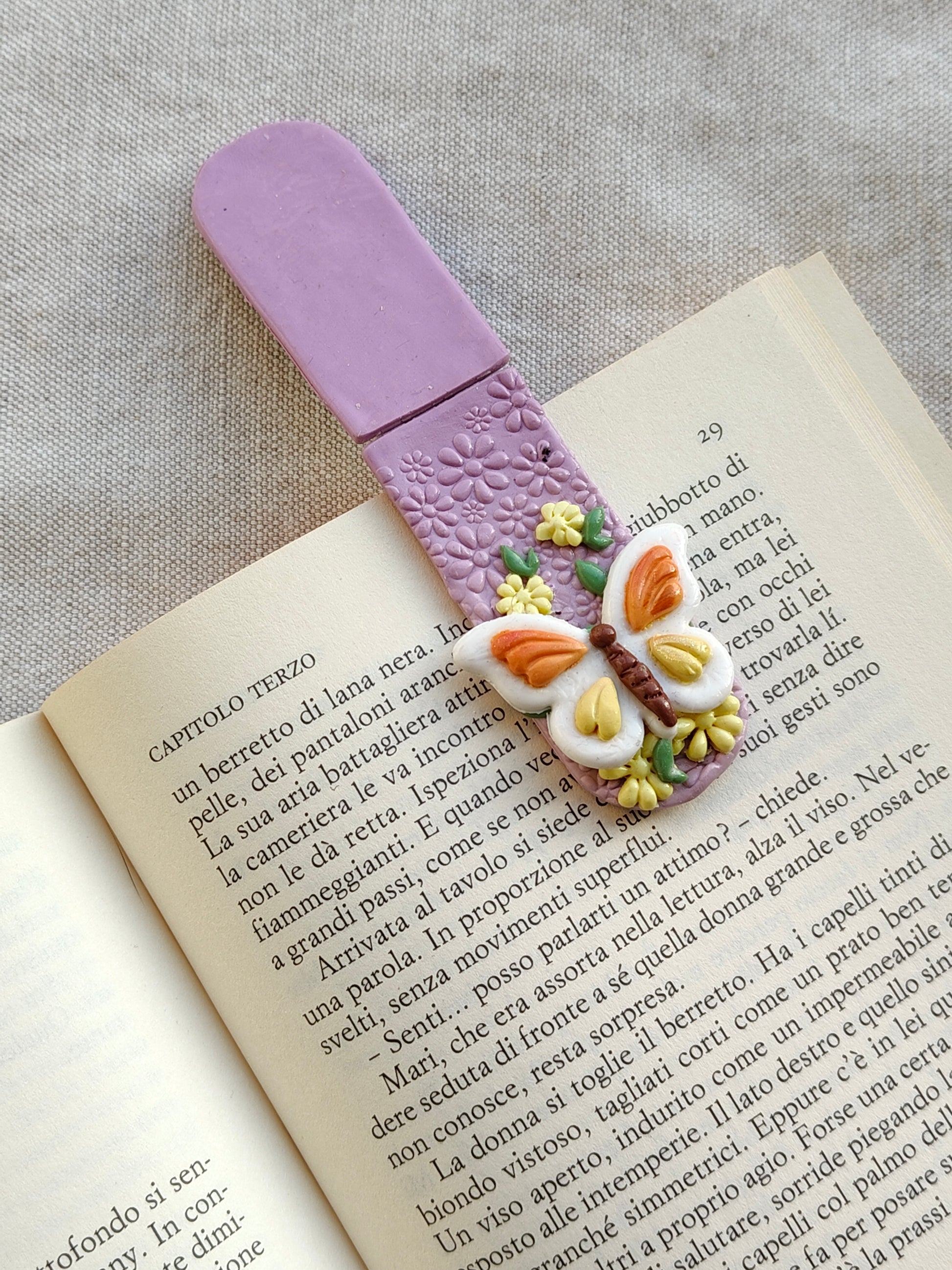 Collezione Primavera | Segnalibro Calamitato "Farfalla Aurora"