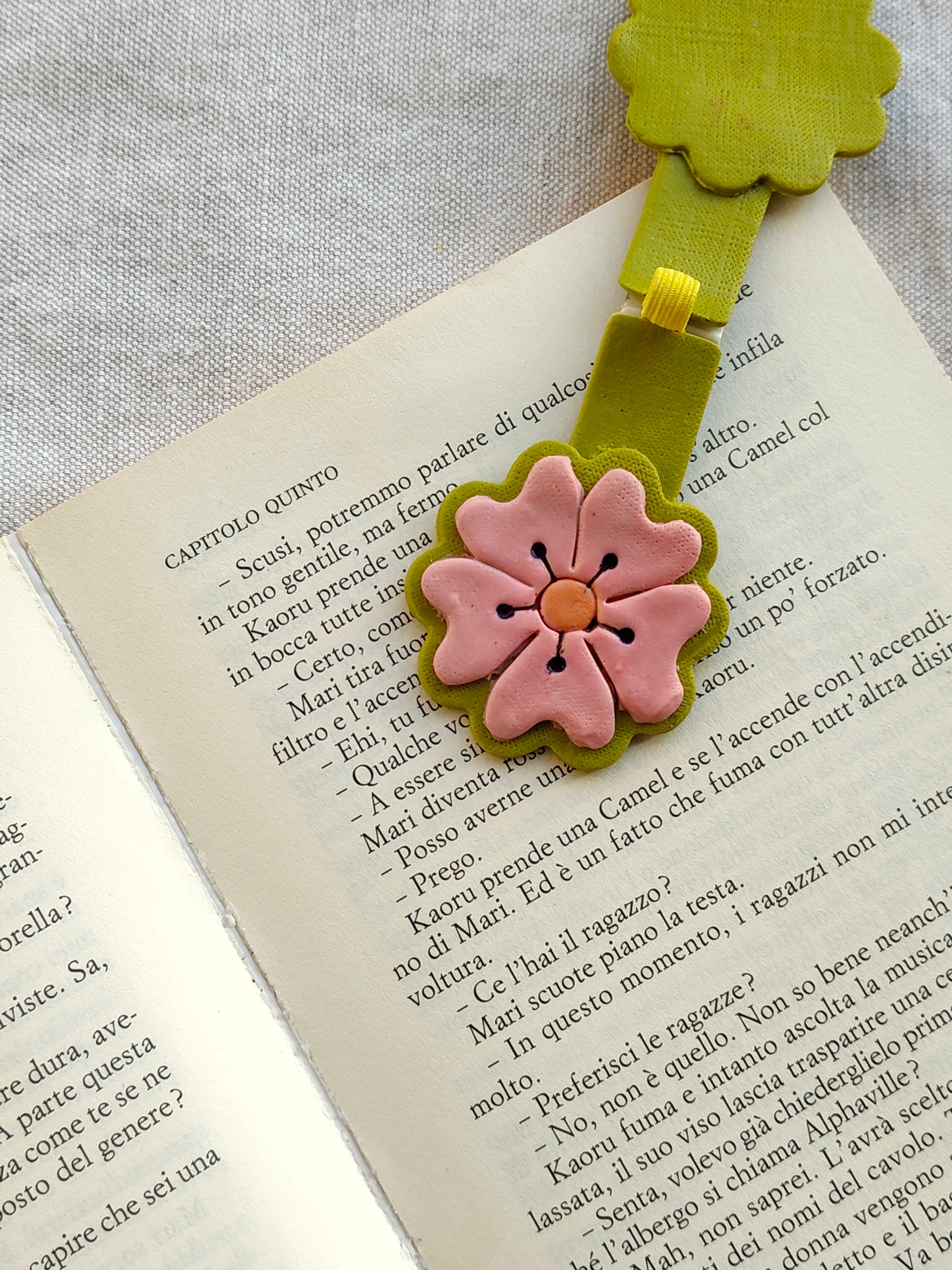 Collezione Primavera | Segnalibro Calamitato "Fiore Rosa Pastello"