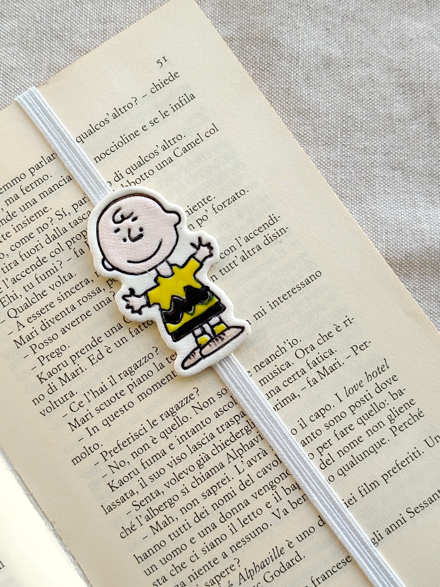 Collezione Anime | Segnalibro Elastico Regolabile | "Charlie Brown"