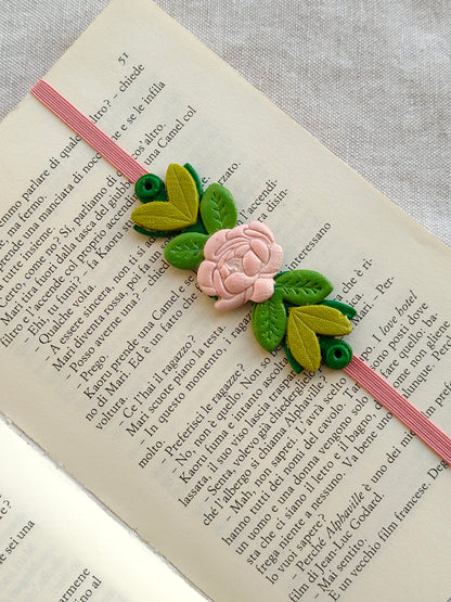 Collezione Boho Chic | Segnalibri Elastici Regolabili | Camelia Rosa