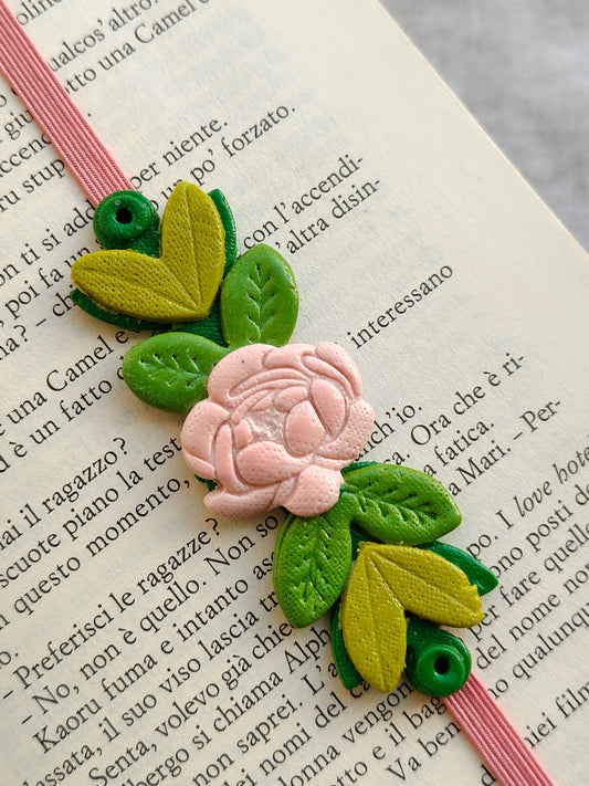 Collezione Boho Chic | Segnalibri Elastici Regolabili | Camelia Rosa