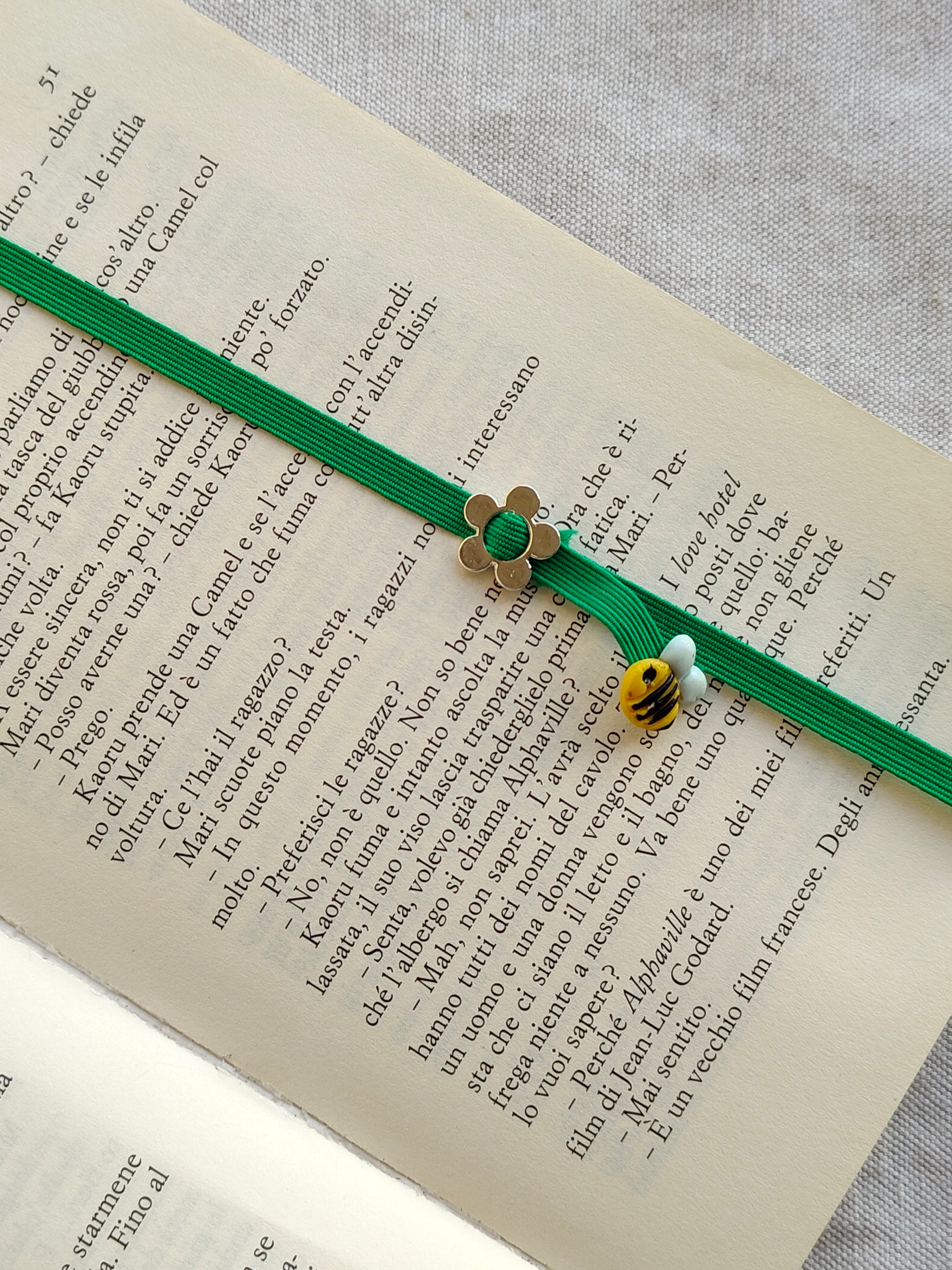 Collezione Boho Chic | Segnalibri Elastici Regolabili | Primule