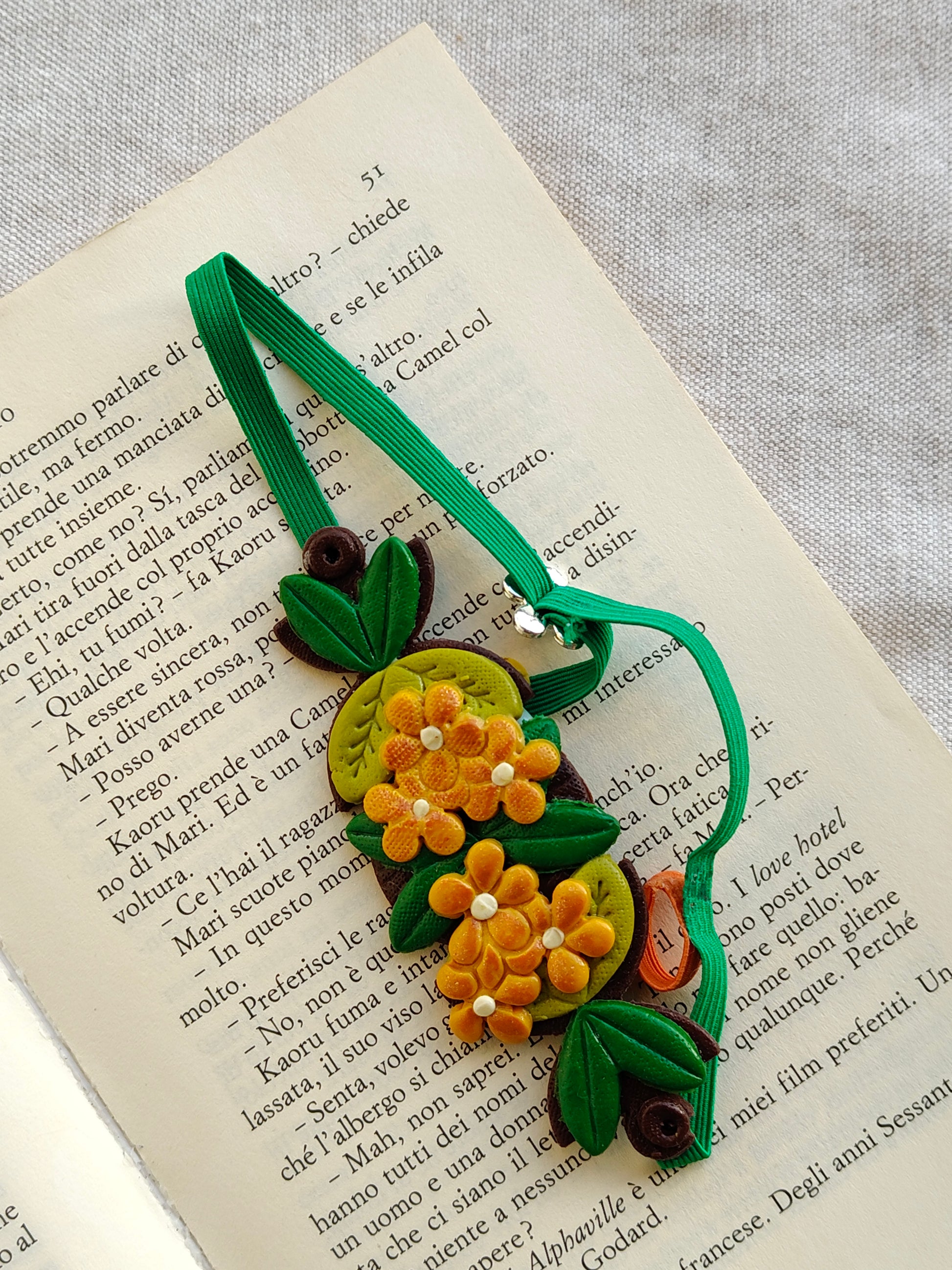 Collezione Boho Chic | Segnalibri Elastici Regolabili | Primule